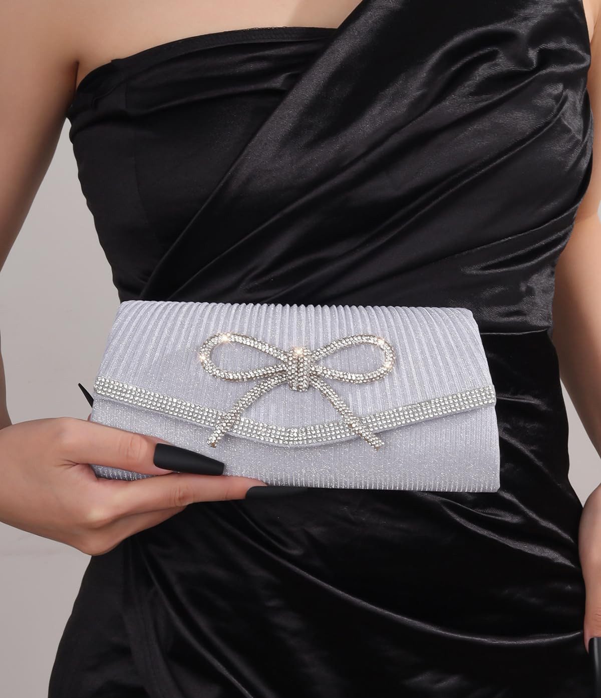 Coonoor Clutch Bow Abendschuh Tasche Glitzernde Clutch Taschen für Damen, H günstig online kaufen