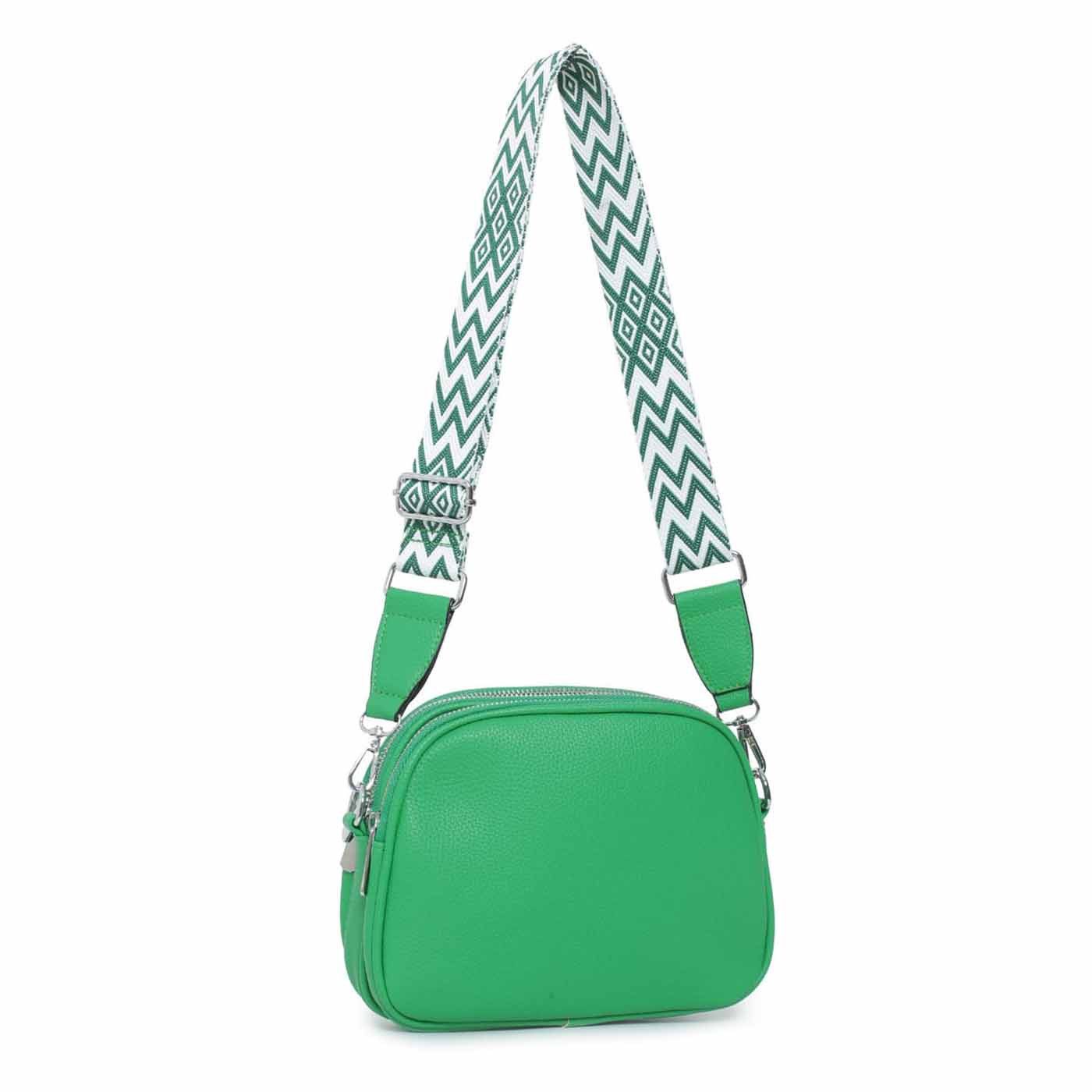ITALYSHOP24 Schultertasche Damen Tasche Crossbody Handytasche, als Schultertasche, Crossover, Umhängetasche tragbar