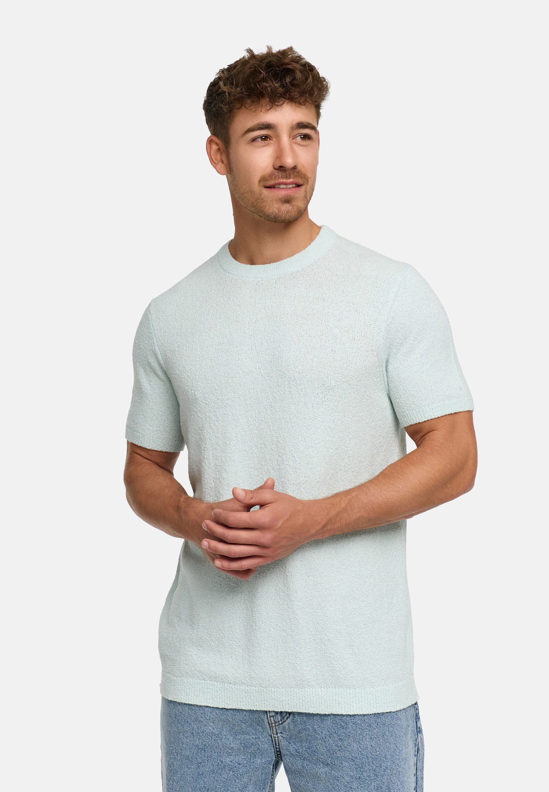 Indicode T-Shirt INBrokbell Leichter Strick Shirt mit weicher Haptik und cleanem Look