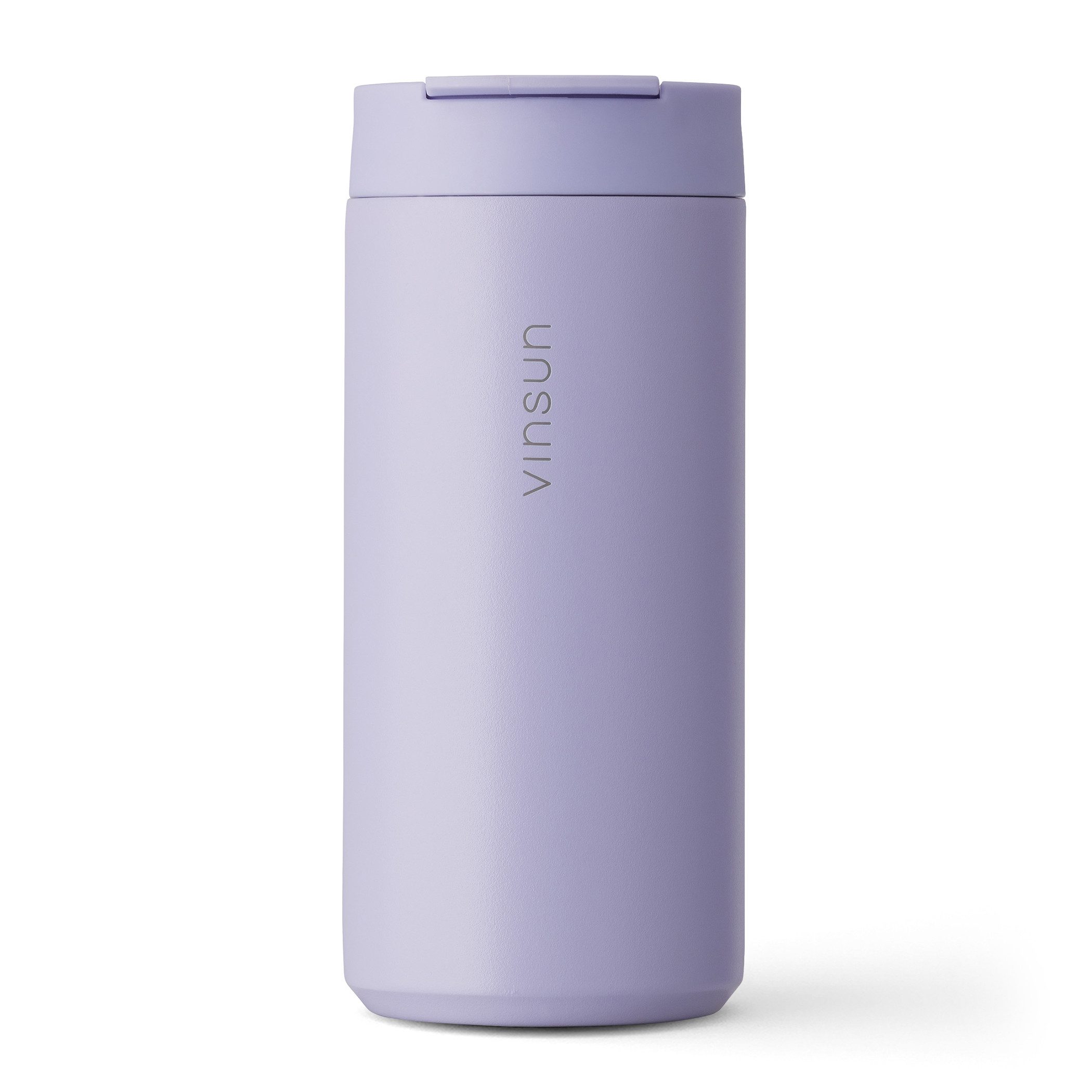 Vinsun Thermobecher Edelstahl Isolierbecher 350ml - Kaffeebecher doppelwandig isoliert, 2-tlg., Edelstahl, BPA frei, auslaufsicher, bruchfest, Kalt- und Heißgetränke