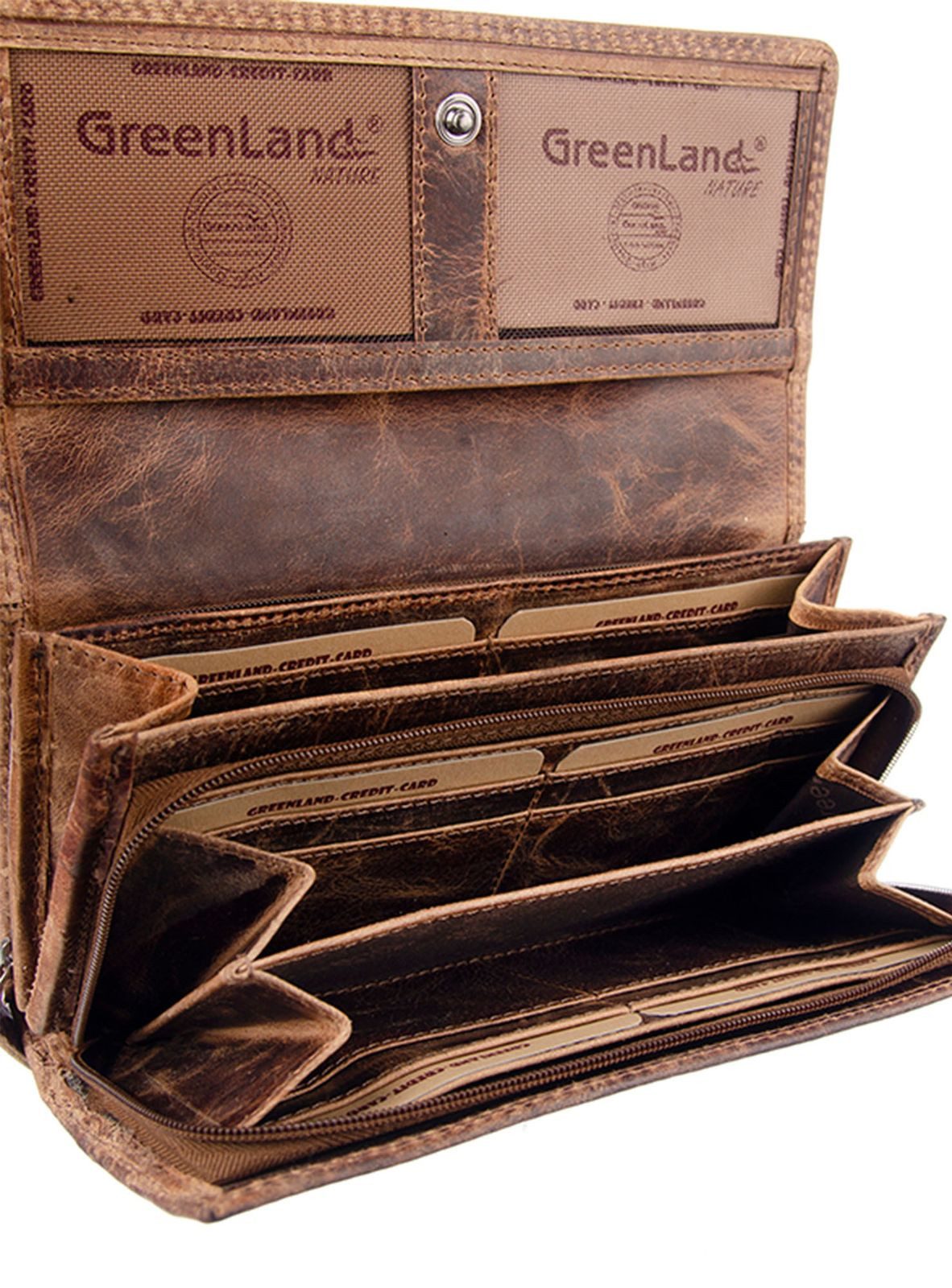 GreenLand Nature Geldbörse Long Wallet RFID, mit RFID-Blocker Schutz günstig online kaufen