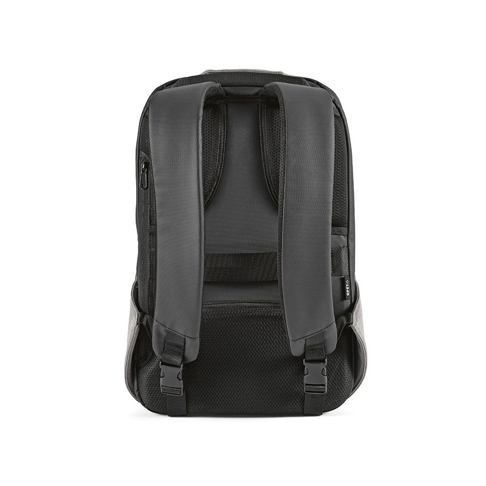 CABBEL Rucksack Rucksack 20L Laptop 17 Zoll wasserdicht rPET Trolley nachhaltig robust (Rucksack, 1-tlg., Einzelartikel), Hellgrau, recyceltes Polyester, gepolstert, ergonomisch