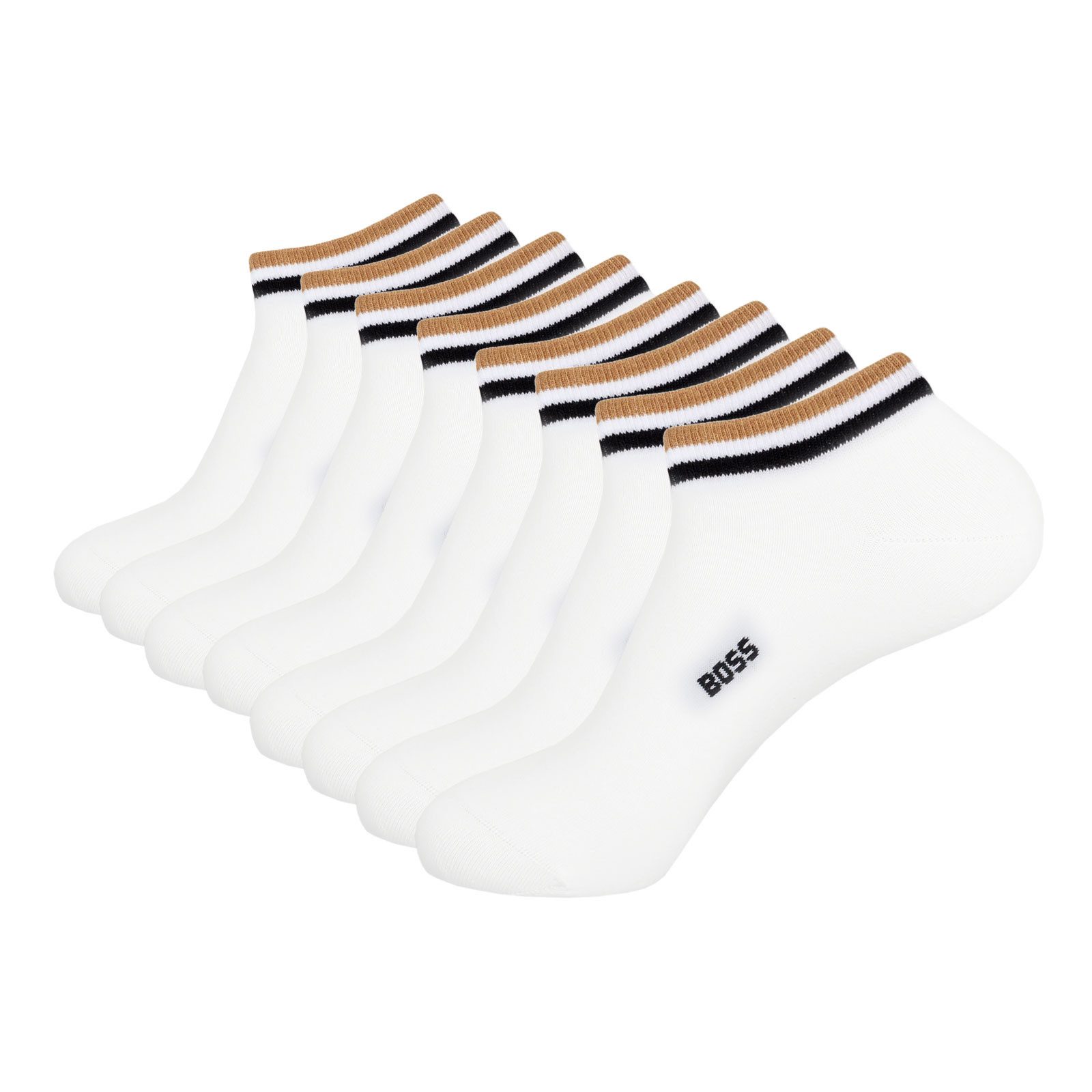 BOSS Freizeitsocken AS Uni Stripe CC (4-Paar) mit eingesticktem Markenschriftzug