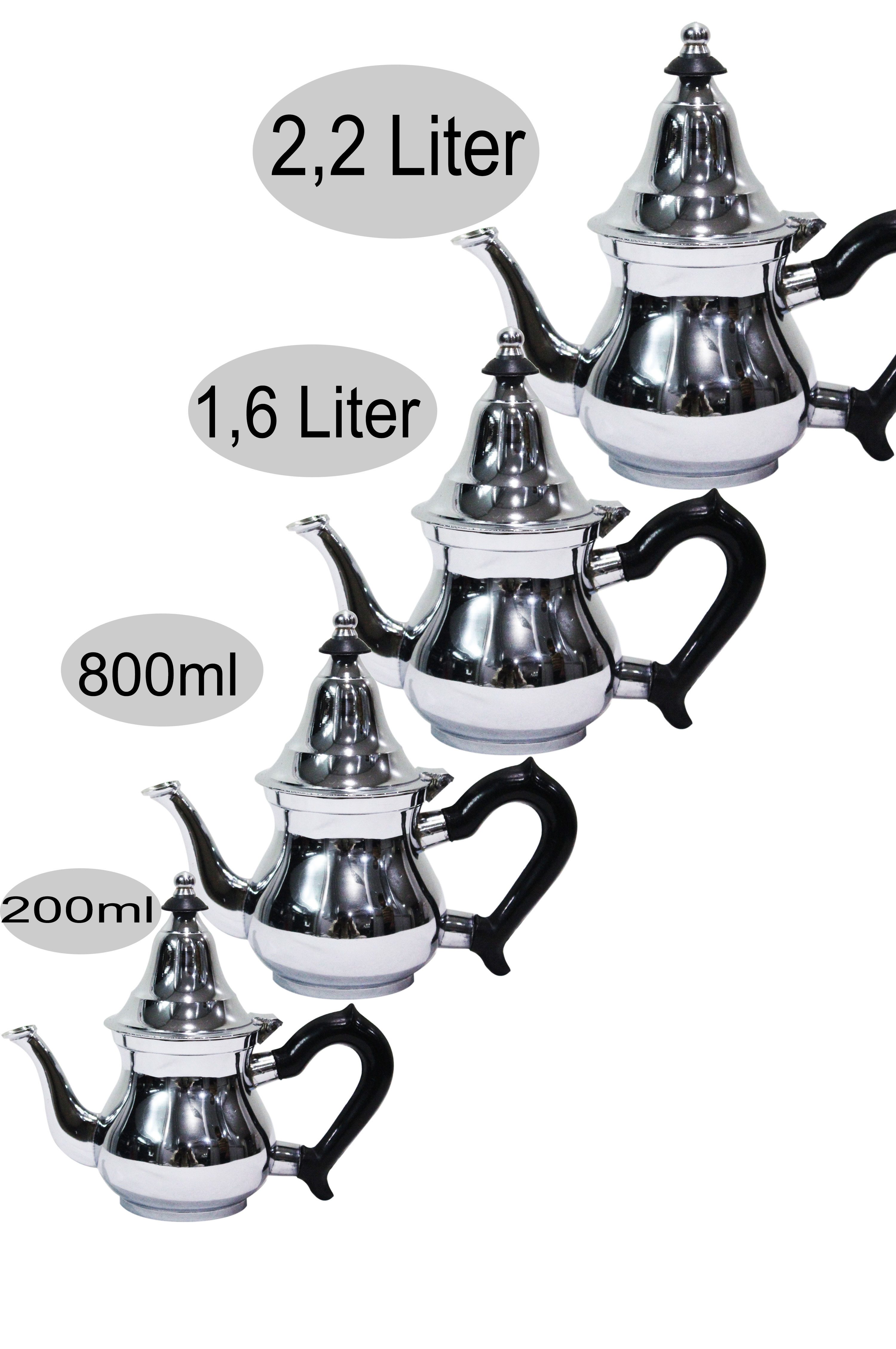 Marrakesch Orient & Mediterran Interior Teekanne Marokkanische Teekanne Baran - 0,2 L, 0.2 l, (1-St), Handarbeit