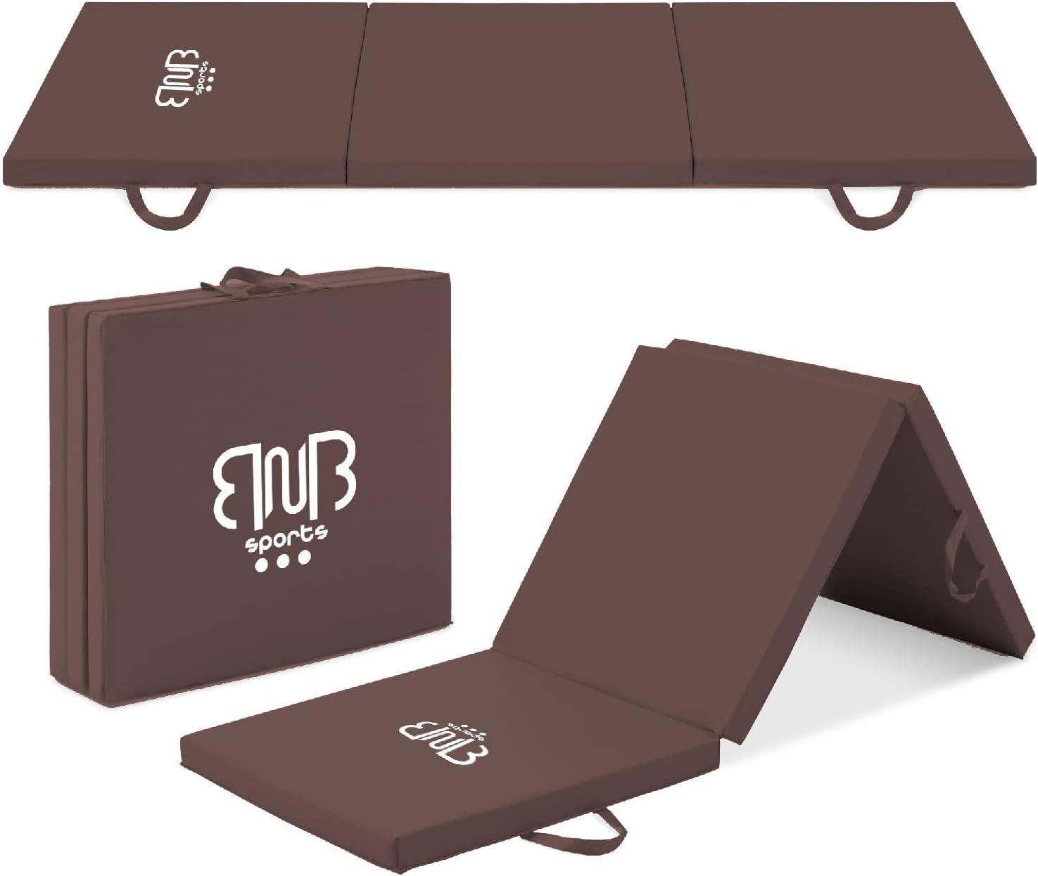 Sportmatte Premium Tri-Folding Thick Gymnastic Mat & Home Sports