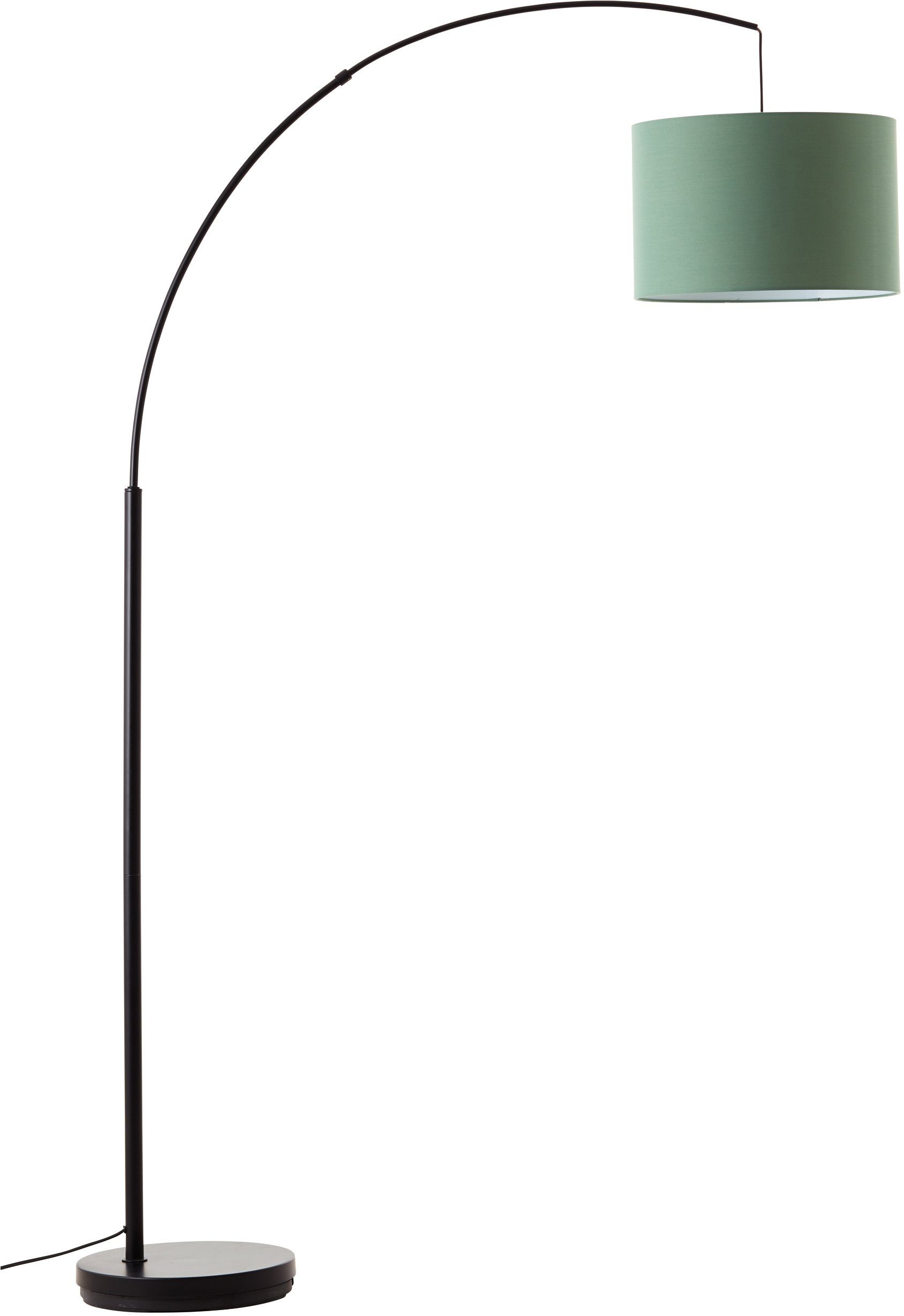 36cm Bogenlampe Textilschirm Stoff Leuchtmittel, of ohne Style jade Elijah, Ø Places Stehlampe