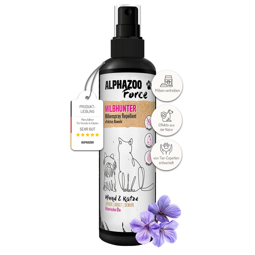 Insektenschutz-Spray MilbHunter Milbenspray I Hunde, Pferde, Hühner