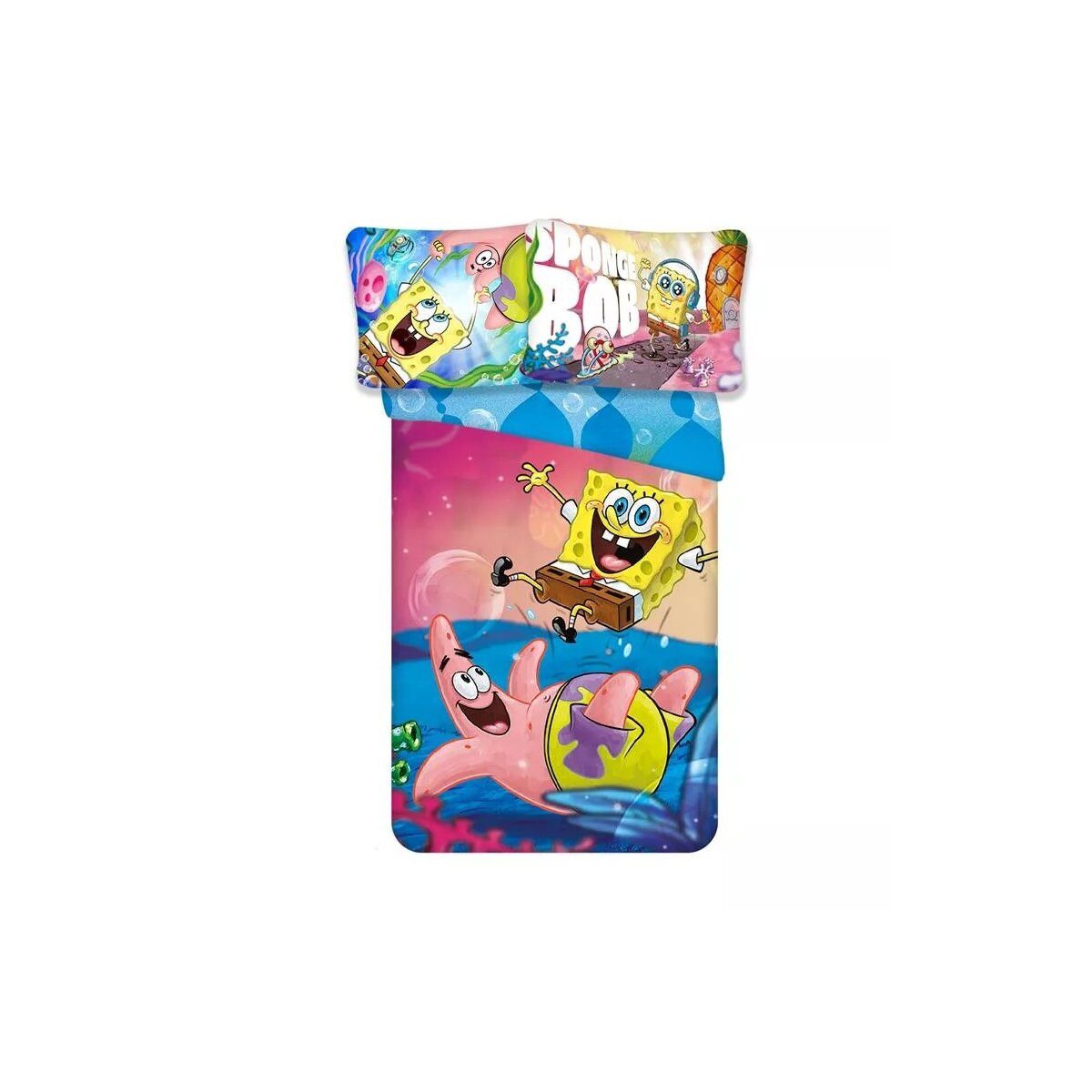 Sponge Bob Kinderbettwäsche SpongeBob Schwammkopf Splash Kinderbettwäsche-Set für