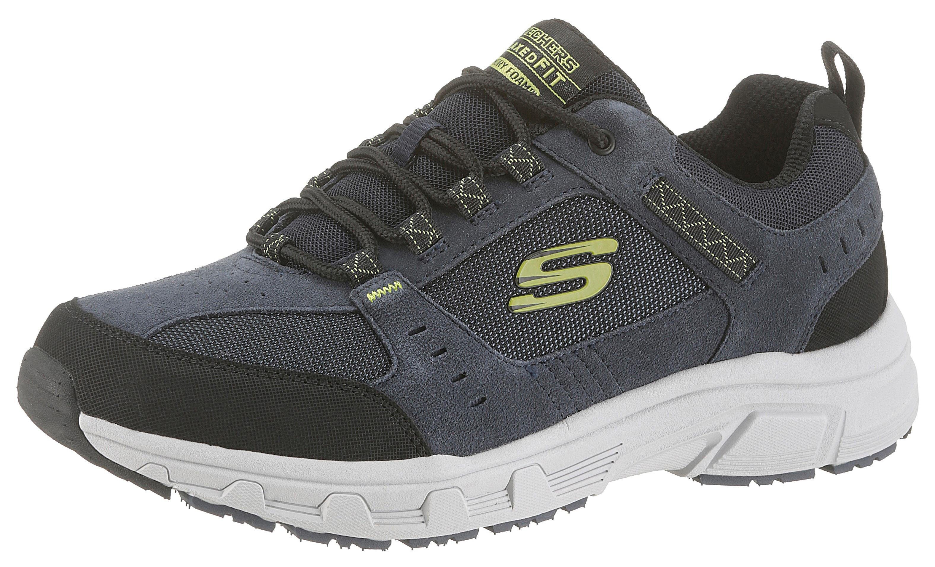 Skechers Oak Canyon schwarz bequemer mit Sneaker Memory Foam-Ausstattung navy