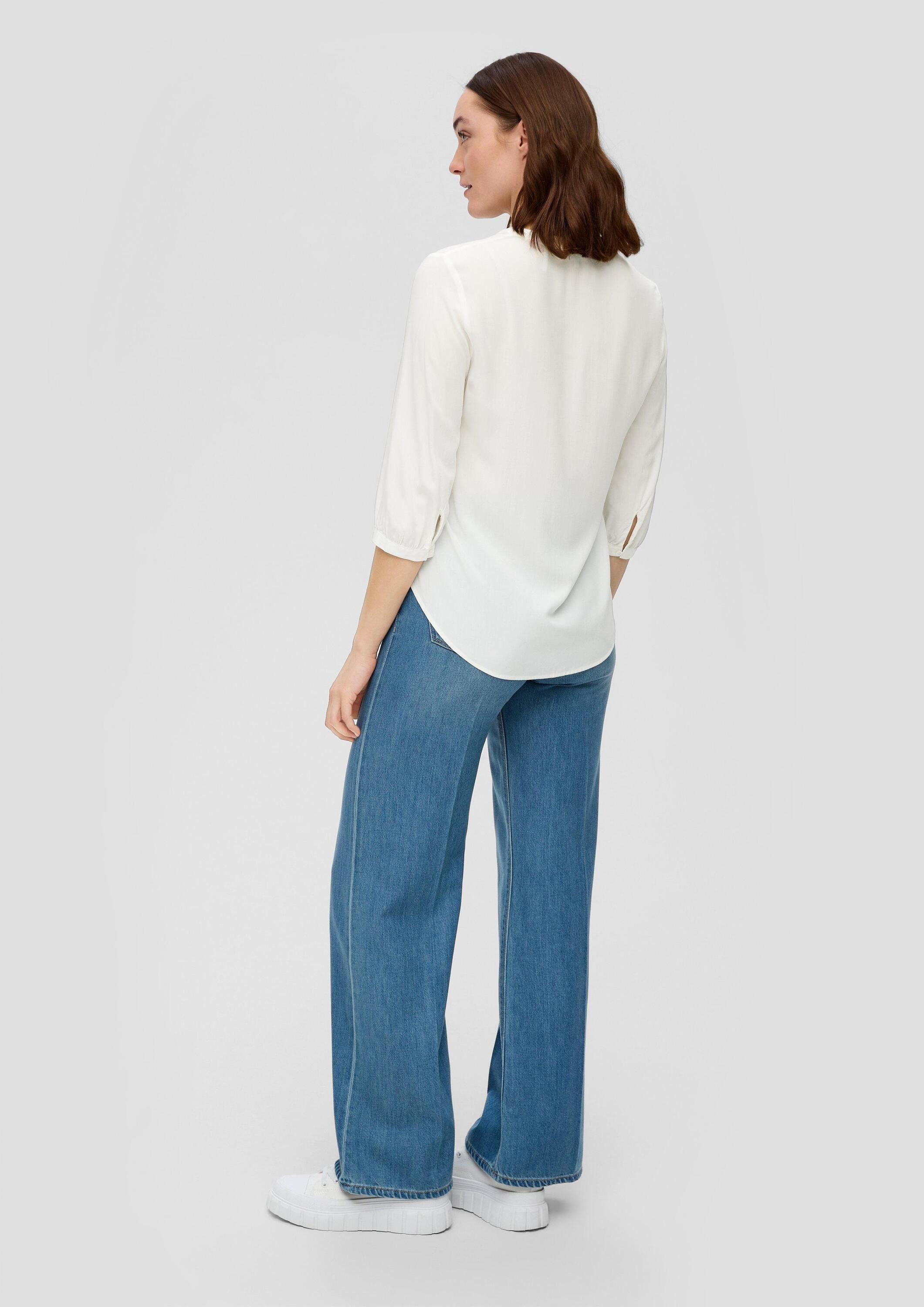 s.Oliver Kurzarmbluse Bluse Tunikabluse mit All-over-Print