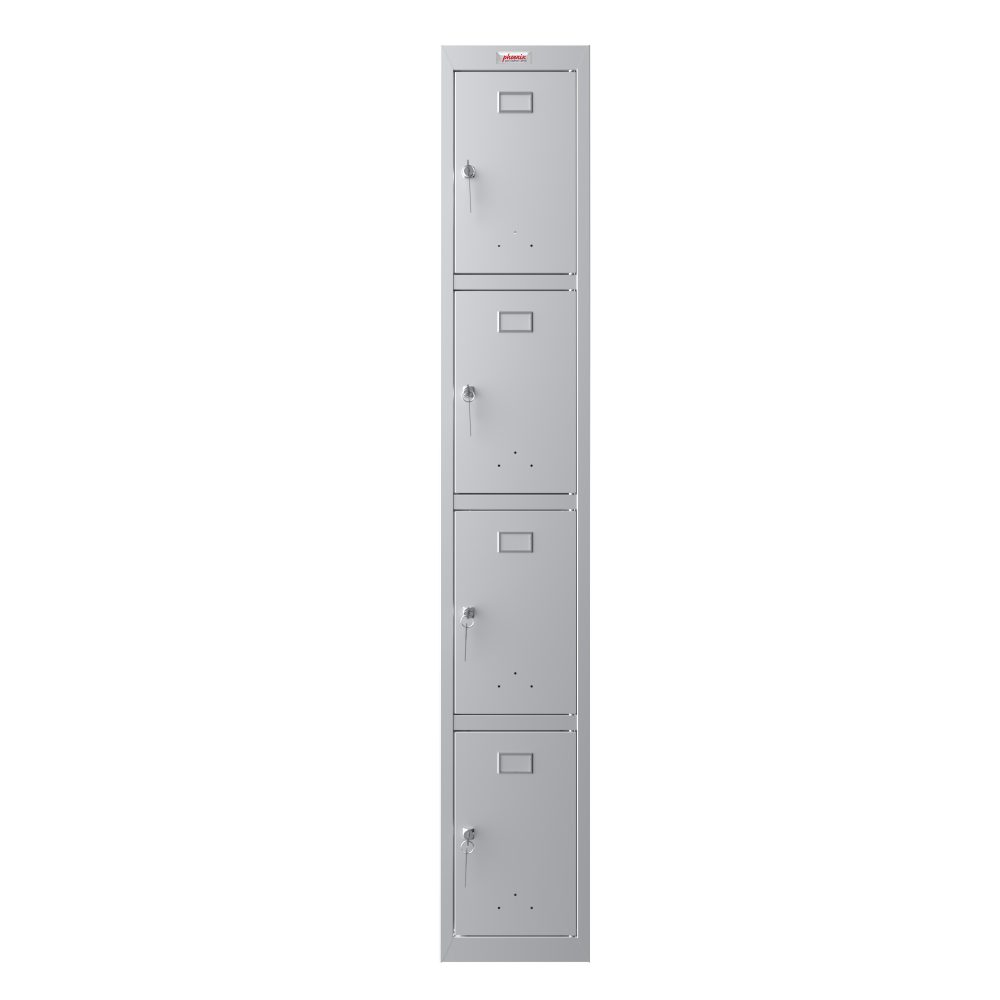 Phoenix Tresor Phoenix PL1433GGK Schließfach Locker Grau - 1 Spind 4 Türen (1-St)
