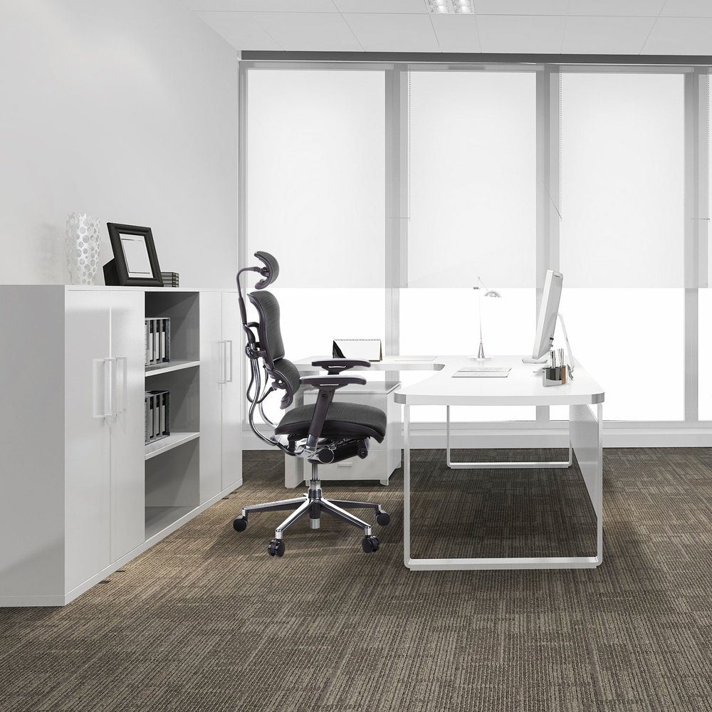 hjh OFFICE Netzstoff St), Luxus ergonomisch (1 Chefsessel Bürostuhl Schwarz Drehstuhl ERGOHUMAN