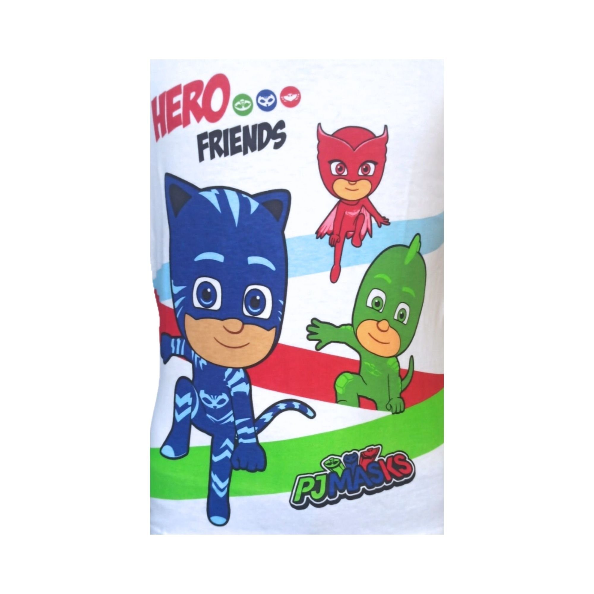 kurz cm Shorty tlg) (2 - Schlafanzug HERO 98-128 FRIENDS PJ Masks Blau Gr. Pyjama Baumwolle Jungen aus