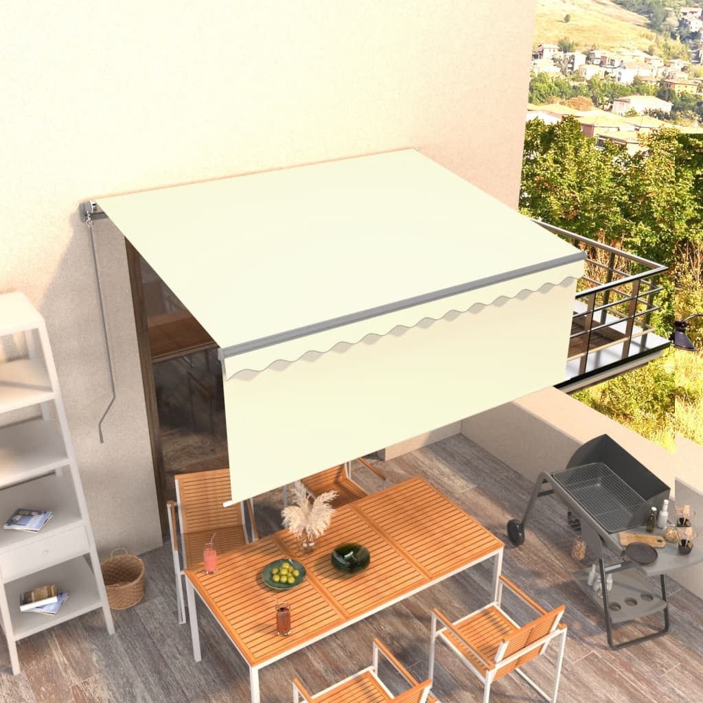 furnicato Markise Versenkbare Außenmarkise 3x2,5 m Creme mit Anthrazit Rahmen (1-St)