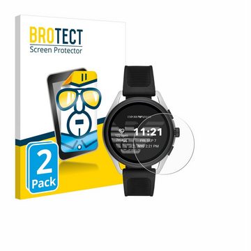 BROTECT Schutzfolie für Emporio Armani Connected Smartwatch 3, Displayschutzfolie, 2 Stück, Folie klar
