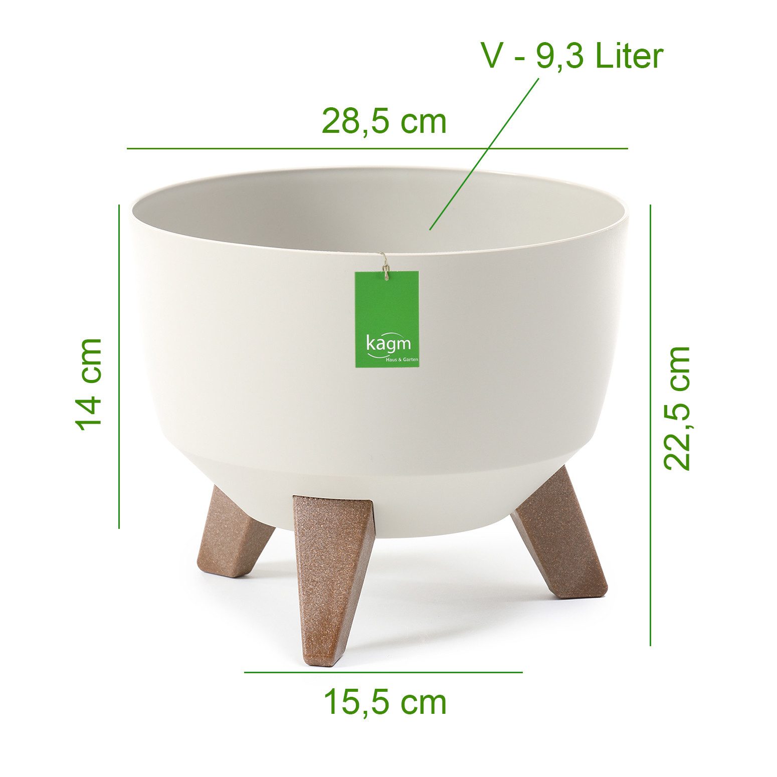 KAGM Pflanzschale Blumenschale mit Füßen Blumentopf günstig online kaufen
