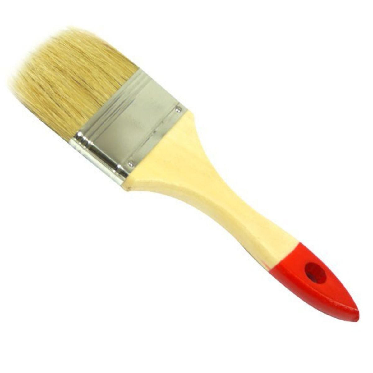 Color Expert Flachpinsel Flachpinsel naturfarben 60mm Malerpinsel mit Chinaborsten, (1 St), inkl. Aufhängung