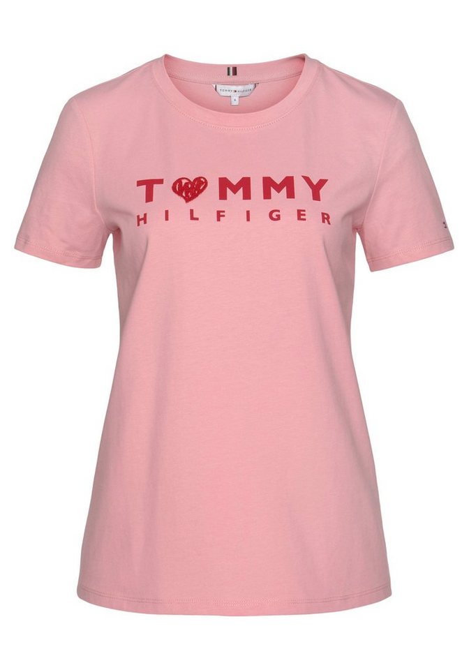 Tommy Hilfiger Rundhalsshirt ABO TH LOGO REG C-NECK TEE mit gesticktem Herz  & Tommy Hilfiger Logo-Schriftzug