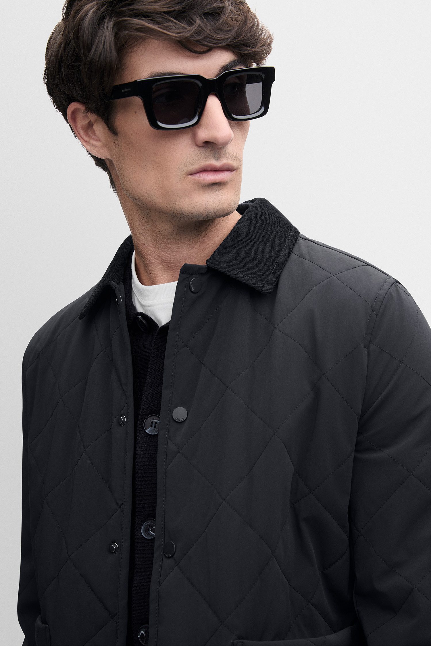 Cinque Steppjacke CISPARK Slim Fit, leicht wattiert, Druckknopf‑Verschluss