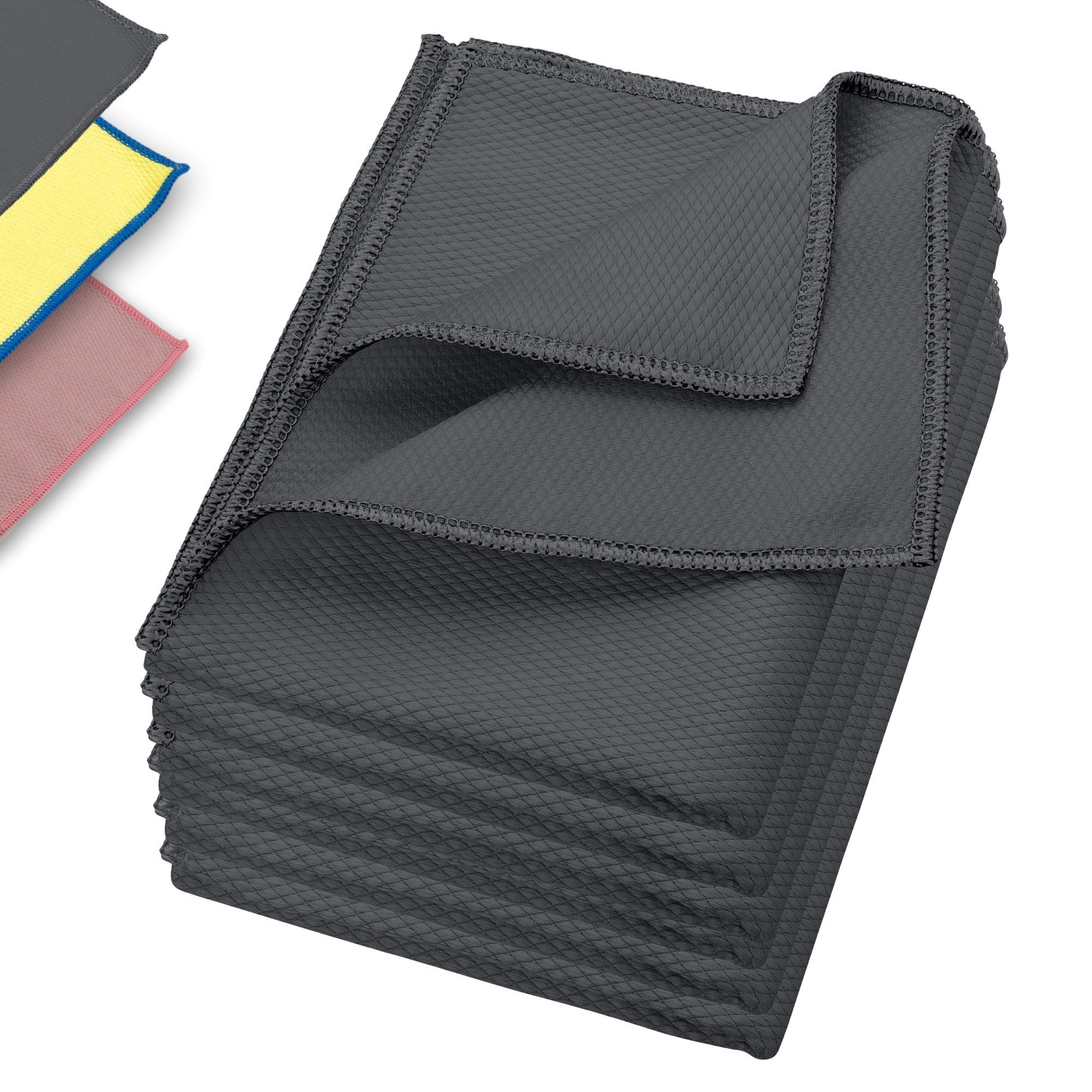 ELEXACLEAN Mikrofaser Fenstertücher Reinigungstücher (80% Polyester, 20% Polyamid (Mikrofaser), 40x60 cm, Set, 6-tlg., 60x40 cm, streifenfrei, fusselfrei, reinigt nur mit Wasser, ULTRA CLEAR classic)