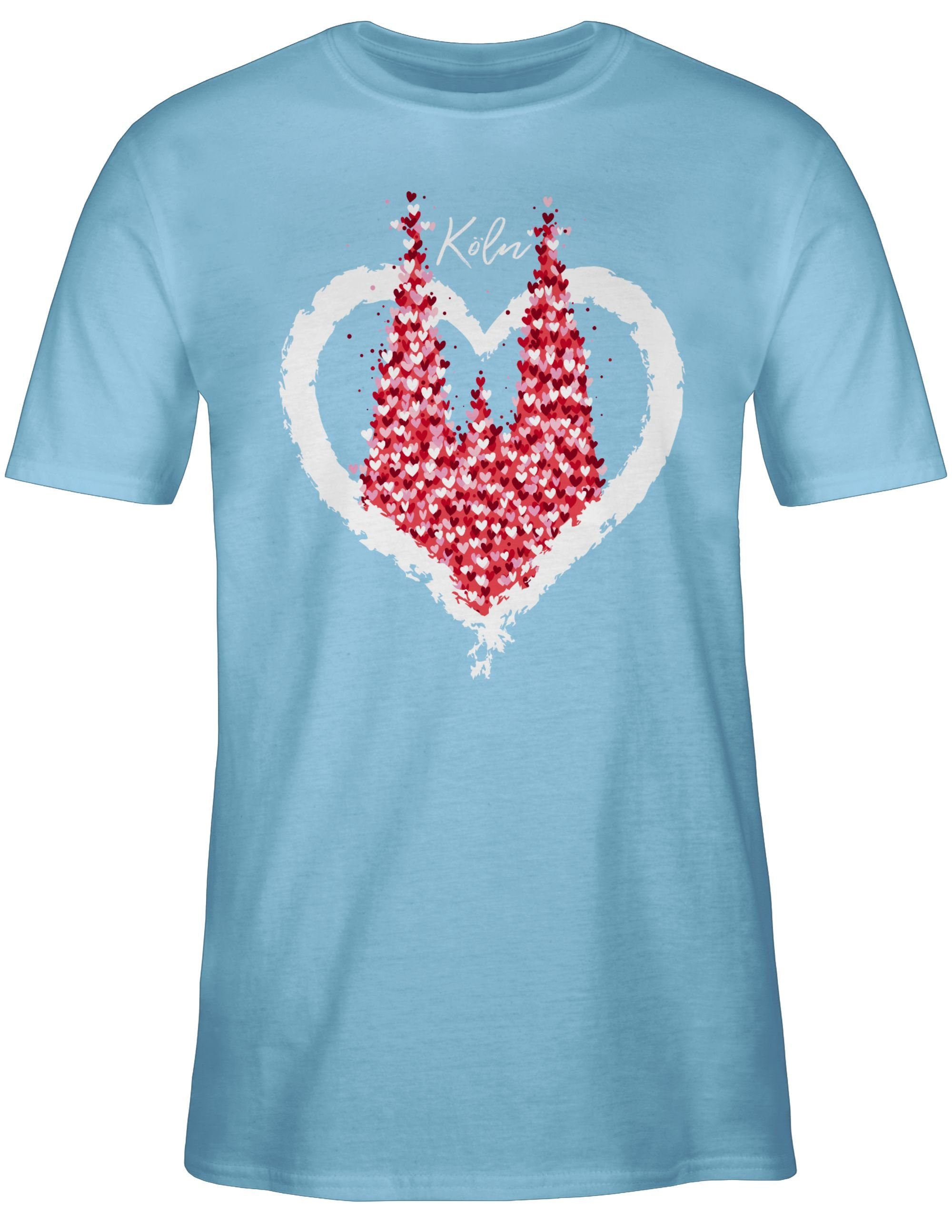 Shirtracer T-Shirt Kölner Dom Köln Rot günstig online kaufen