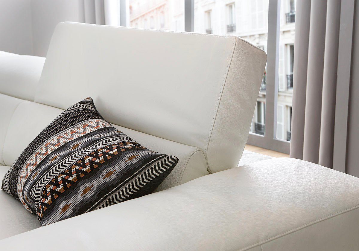 W.SCHILLIG Ecksofa piedroo, Designsofa mit tollem Sitzkomfort, bequem und elegant, L-Form, Kopfteilverstellung, wahlweise mit Sitztiefenverstellung, Breite 343cm