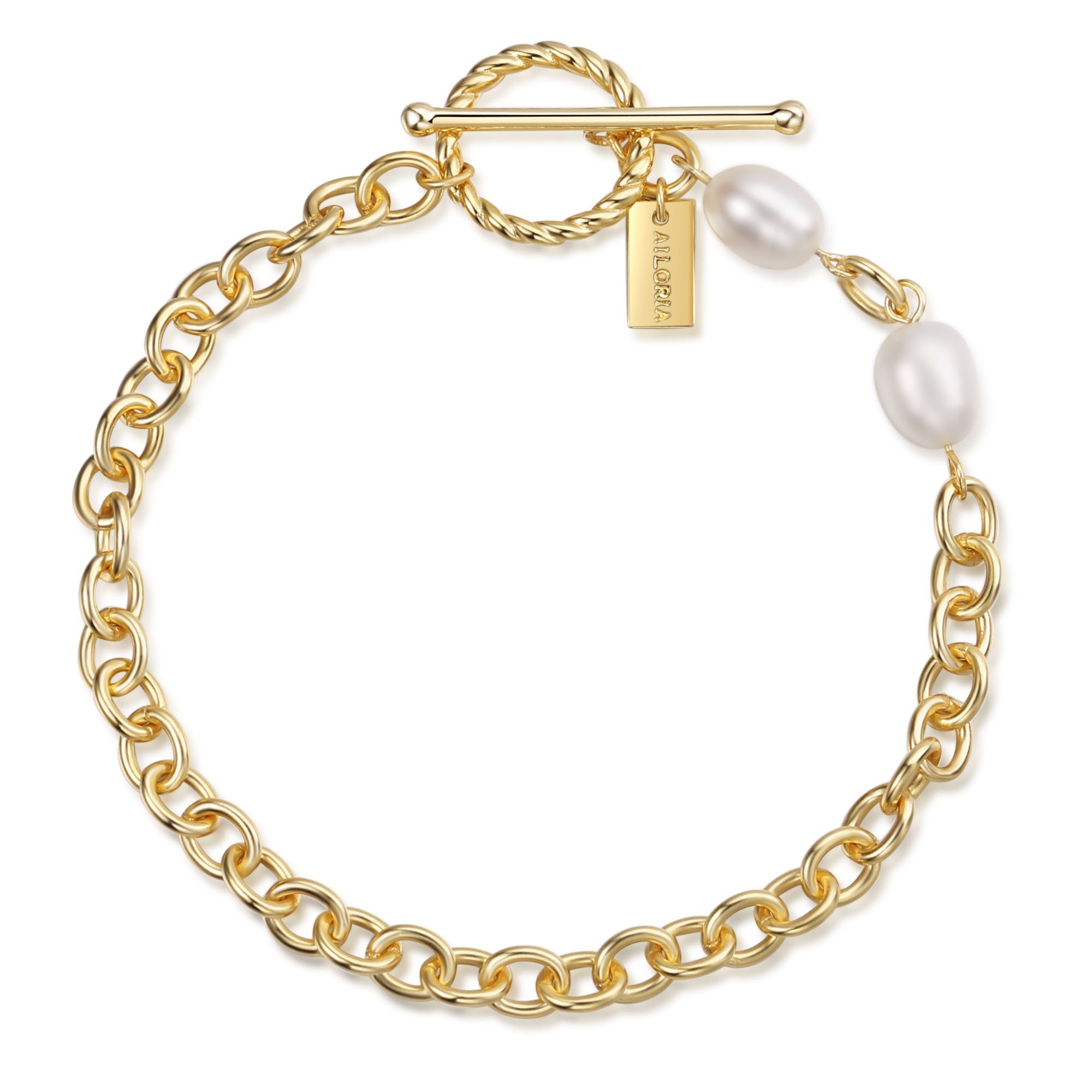 AILORIA Armband SHOUHEI armband gold/weiße perle, Armband gold/weiße Perle