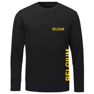 multifanshop Sweatshirt Belgium - Brust & Seite - Pullover