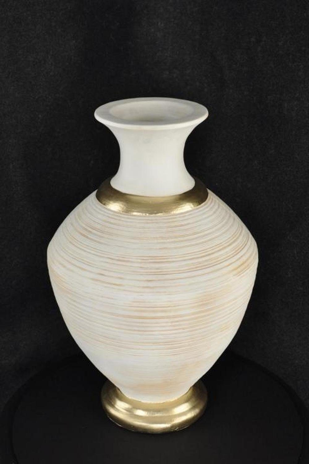Antik Weiß Deko Stil Vase Big Schale Skulptur Medusa JVmoebel Vasen Design Blumen XXL 65cm