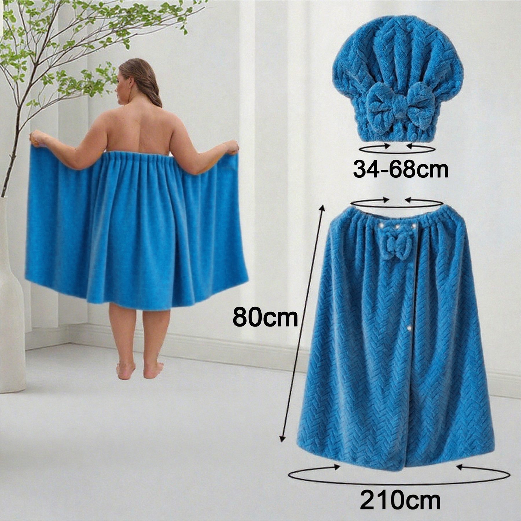 Mutig Saunatuch Saunakilt Damen Frottee Bademantel, Saunatuch mit Druckknöp günstig online kaufen