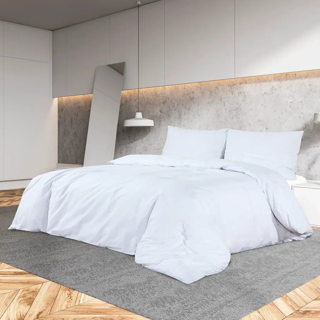 vidaXL Bettbezug vidaXL Bettwäsche-Set Weiß 220x240 cm Leichte Mikrofaser