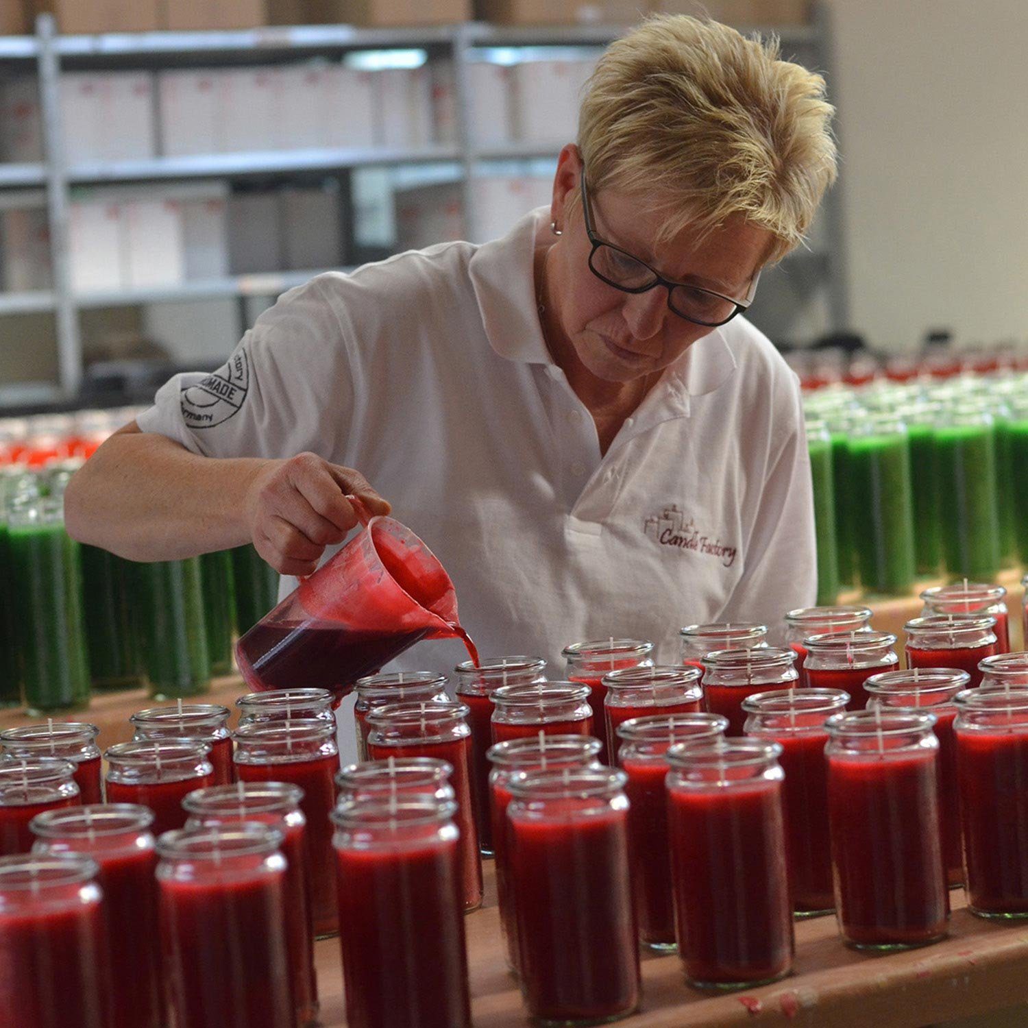 Landshop24 Duftkerze Candle-Factory Duftkerze aus Stearin im Weckglas Mini Jumbo (Duft: Wildblume), brennt bis zu 70h