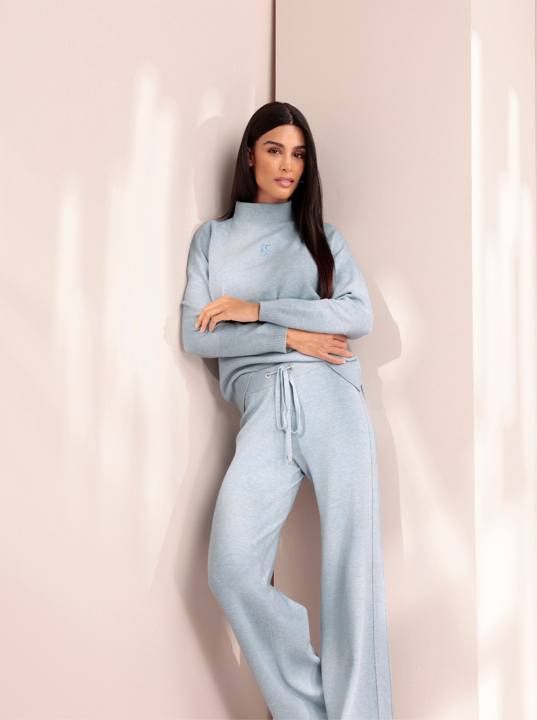 heine Jumpsuit Strick-Set Feinstrick Innenbeinlänge ca. 79 cm