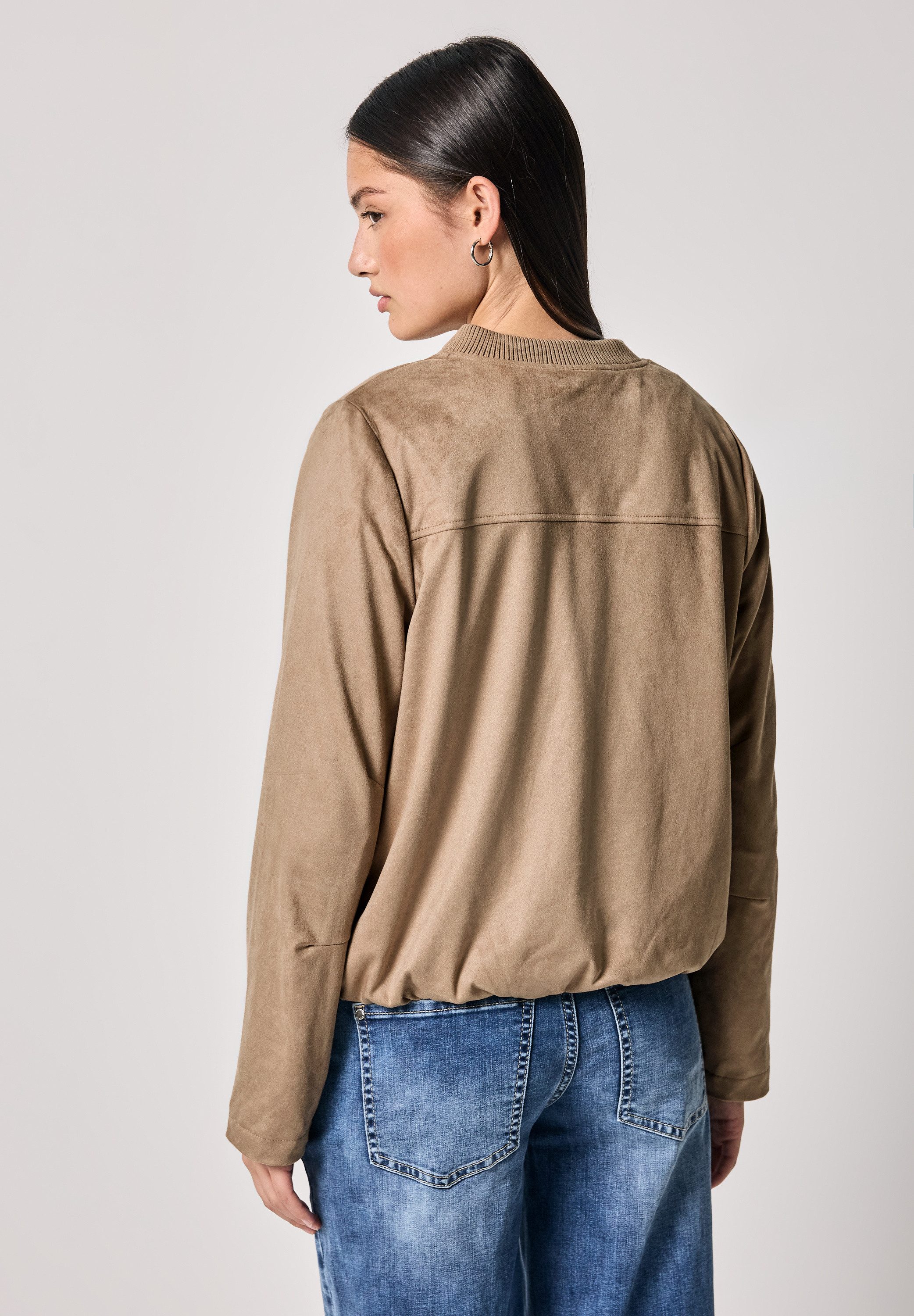 STREET ONE STUDIO Lederimitatjacke mit Rundhalsausschnitt günstig online kaufen