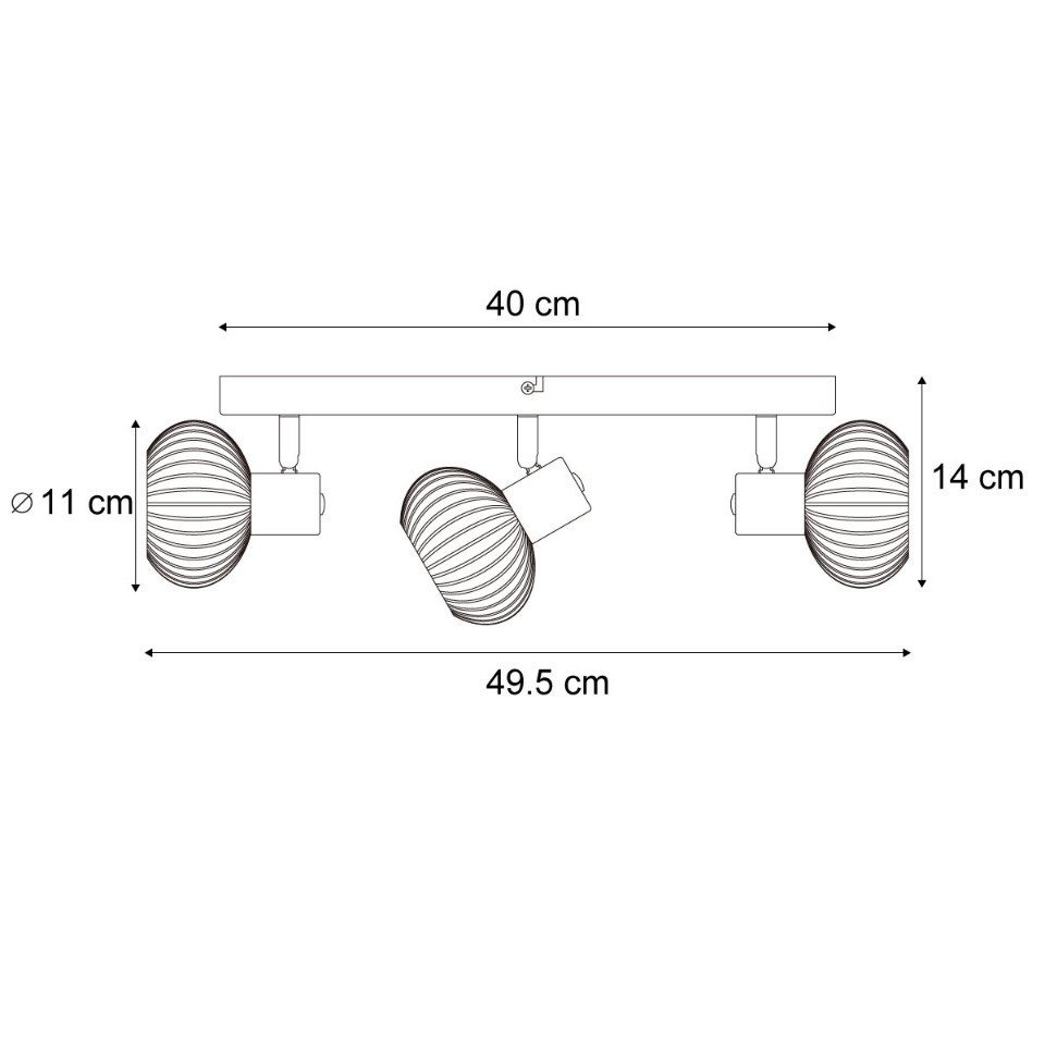 Qazqa LED Aufbaustrahler Teddy, ohne Leuchtmittel, Extra-Warmweiß, QAZQA Aufbau­spot, e14, Schwarz, Metall, Modern