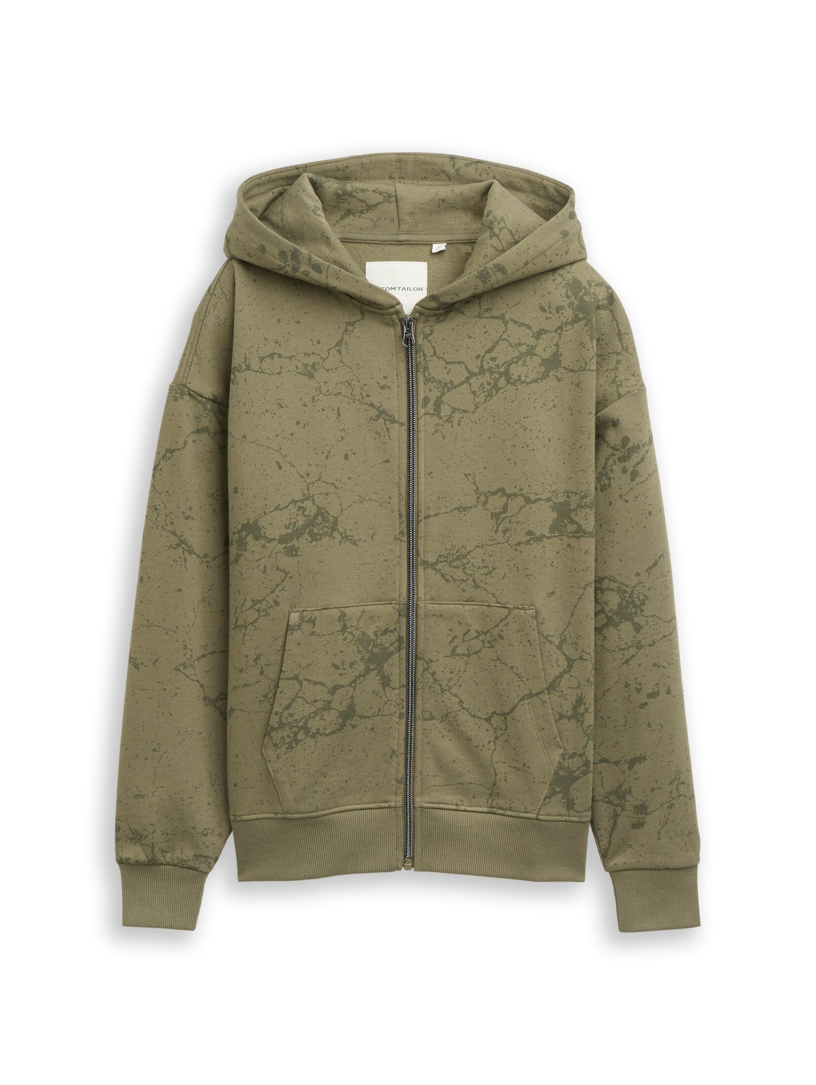 TOM TAILOR Sweatshirt Strick & Sweatshirts Oversize Hoodie Sweatshirt mit Allover-Print