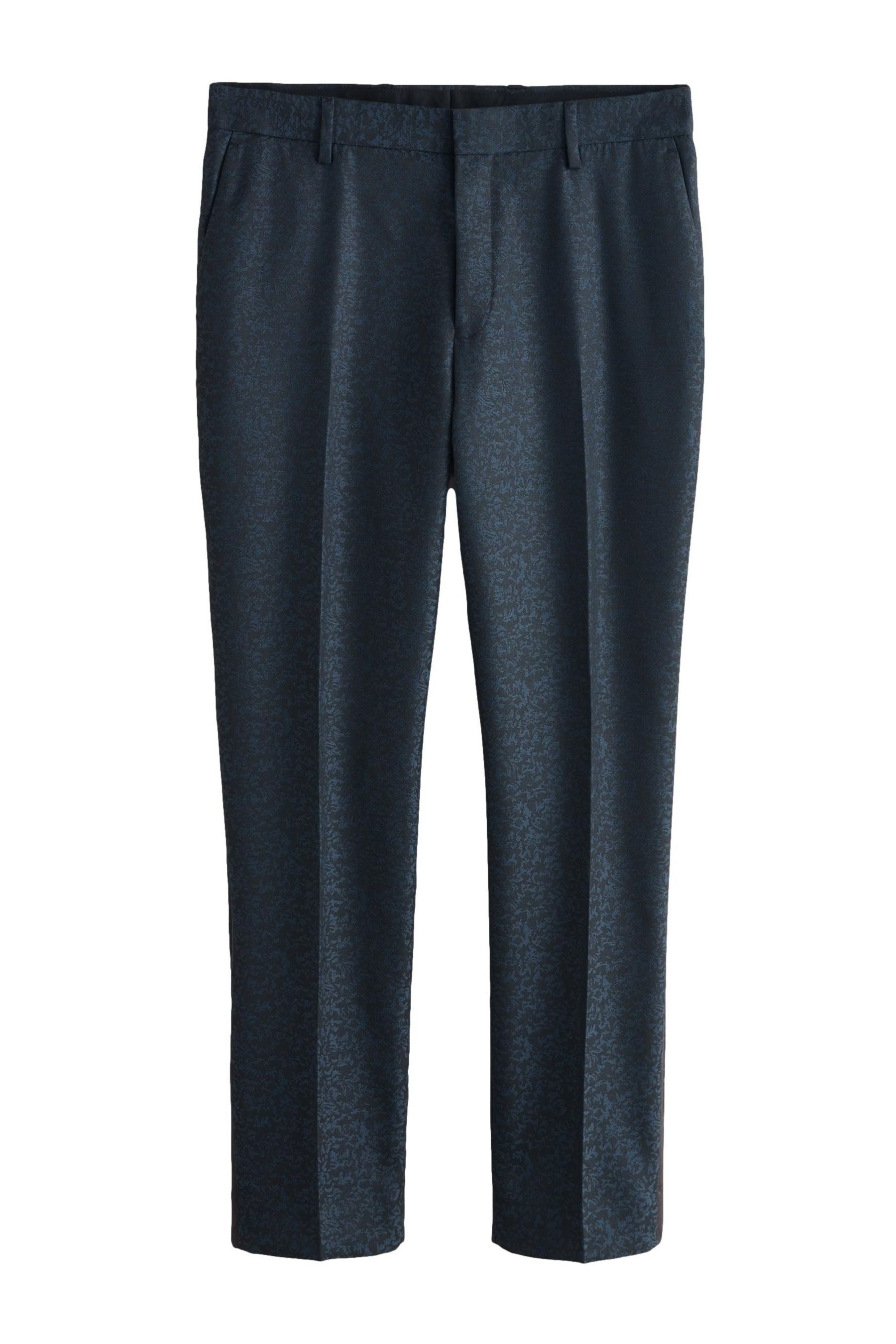 Anzughose Slim Fit Smoking Anzughose mit Jacquardmuster