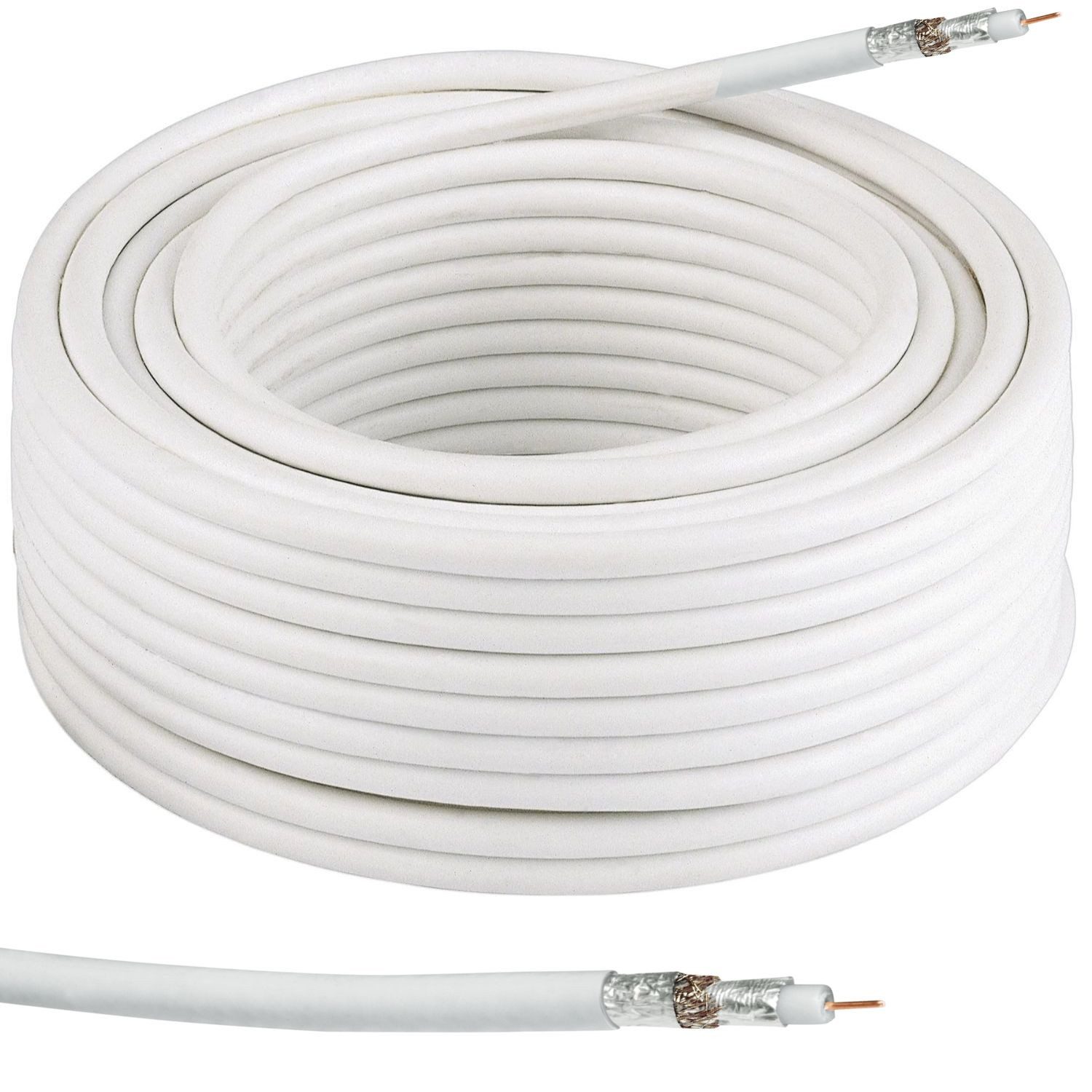 Thomson 50m SAT Installation Koaxial-Kabel 100dB Rolle DIY Video-Kabel, (5000 cm), Sat Installation TV 50 m Antennen-Kabel Koax-Kabel 100 db Digital Koax