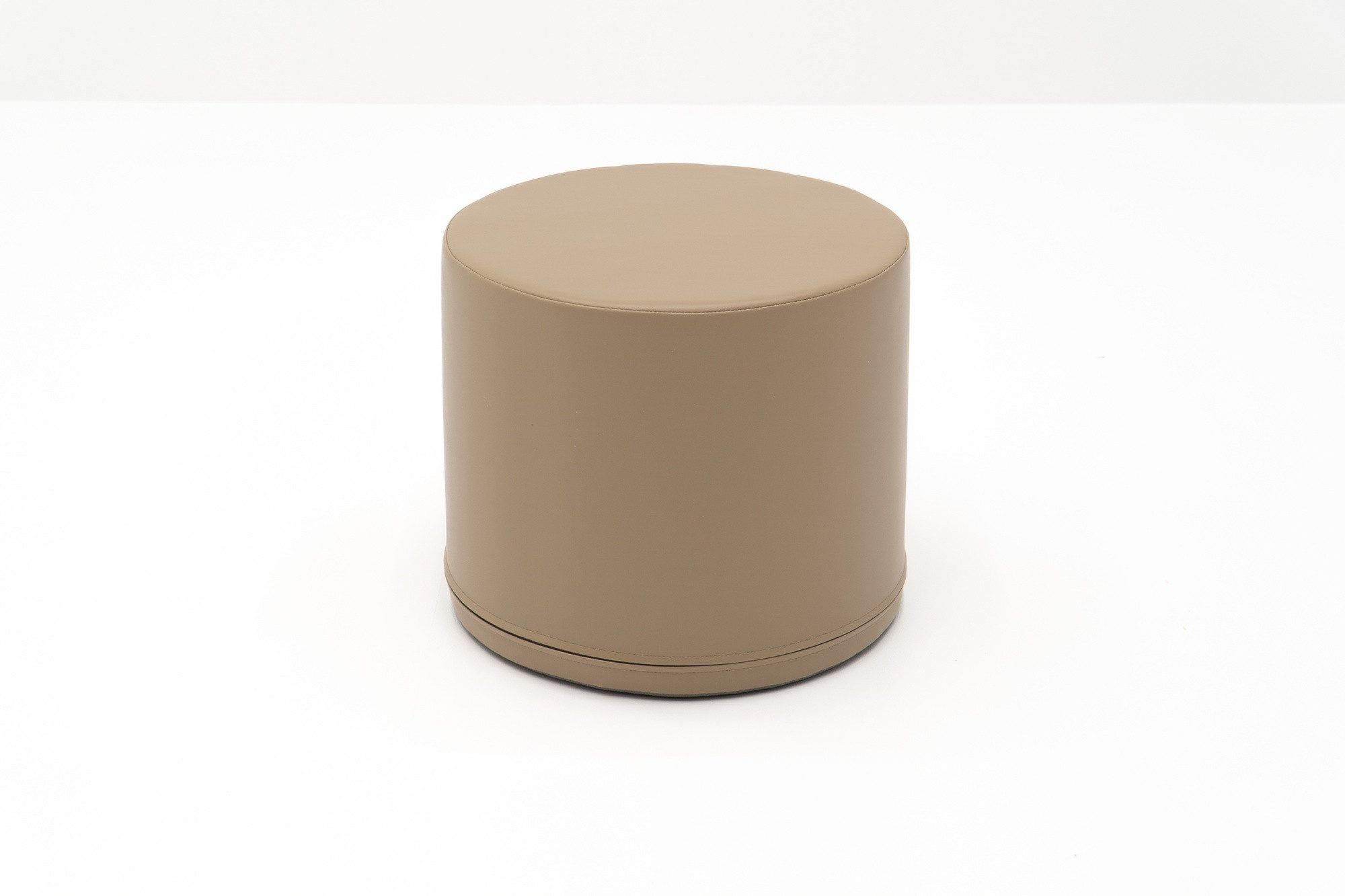 IGLUSoftplay Round S Softbaustein Grey Beige Spielhocker und Soft Play Pouf Spielbauklötze, weiches Runddesign, multifunktional, für aktives Spielen, leicht