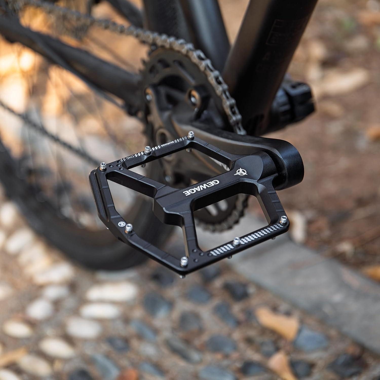 LuxusKollektion Plattformpedale MTB Pedale Profi-Edition Schwarz