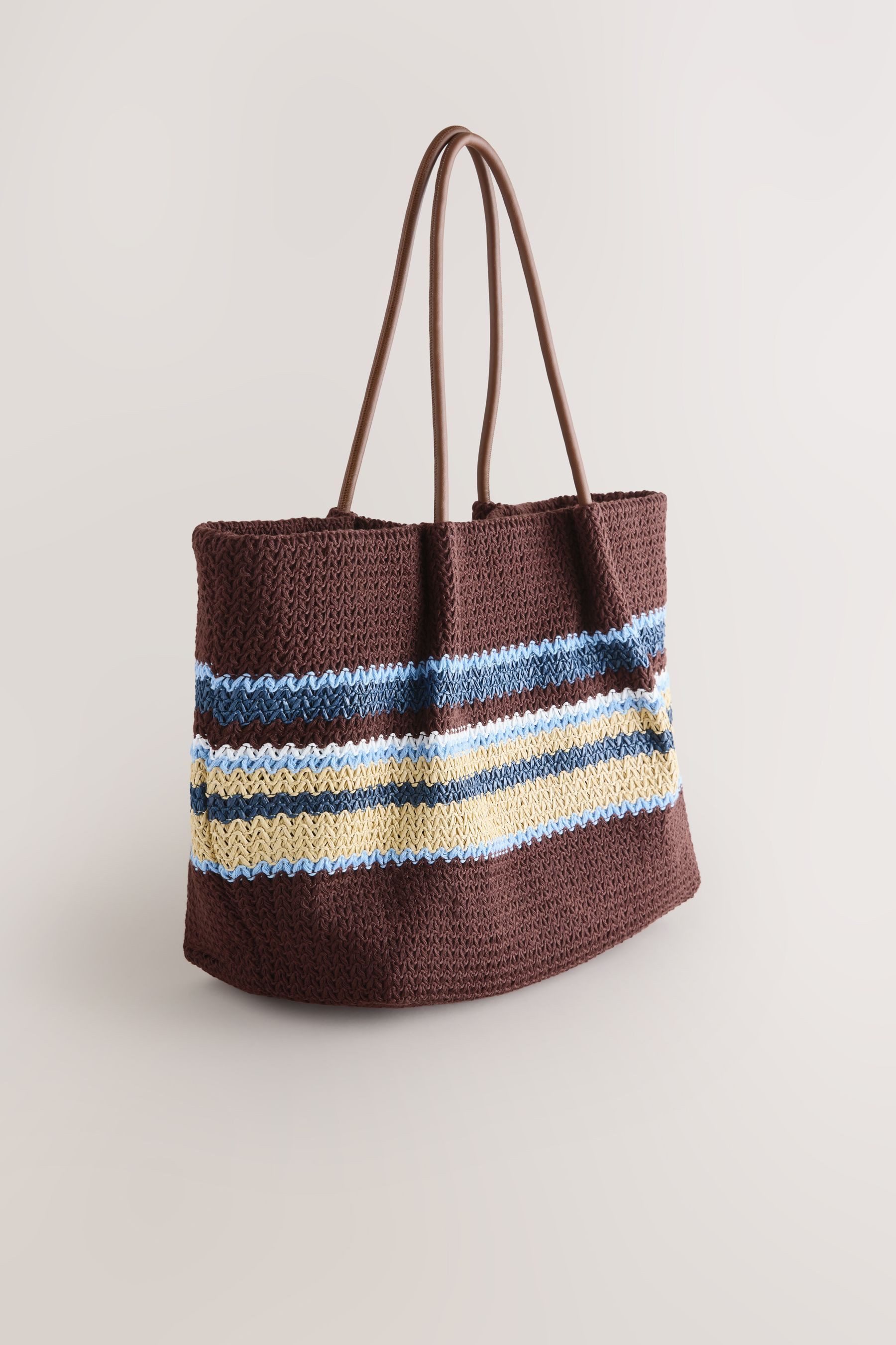 Next Umhängetasche Schultertasche mit Streifen in Häkeloptik (1-tlg)