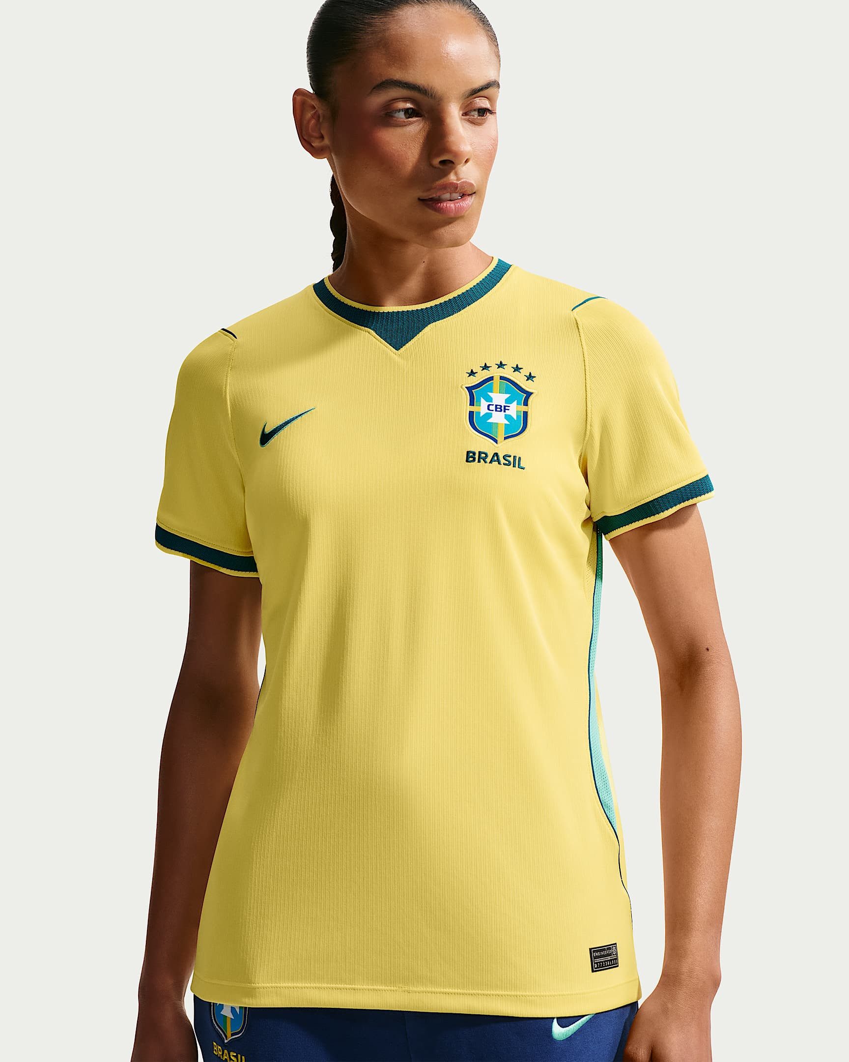 Nike Fußballtrikot Brasilien 2026 Heimstadion Replika-Fußballtrikot (Damen) für Training und Freizeit, mit Dri-FIT-Technologie