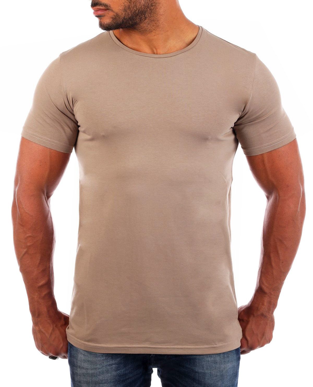 Young & Rich T-Shirt Herren Uni Basic rundhals Ausschnitt Unterziehshirt 17 günstig online kaufen