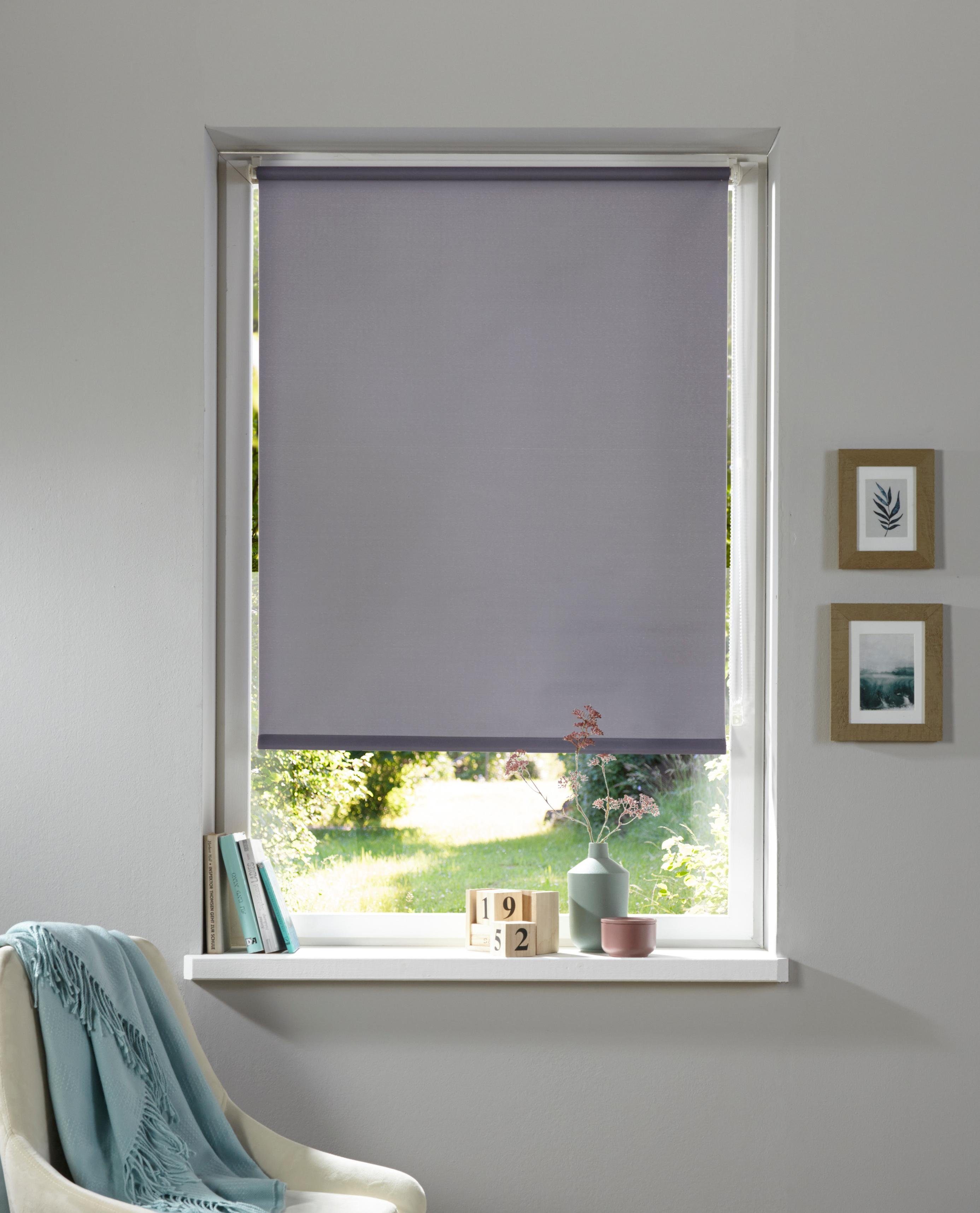 Seitenzugrollo Themse-Uni, my home, Lichtschutz, ohne Bohren, freihängend, günstig online kaufen