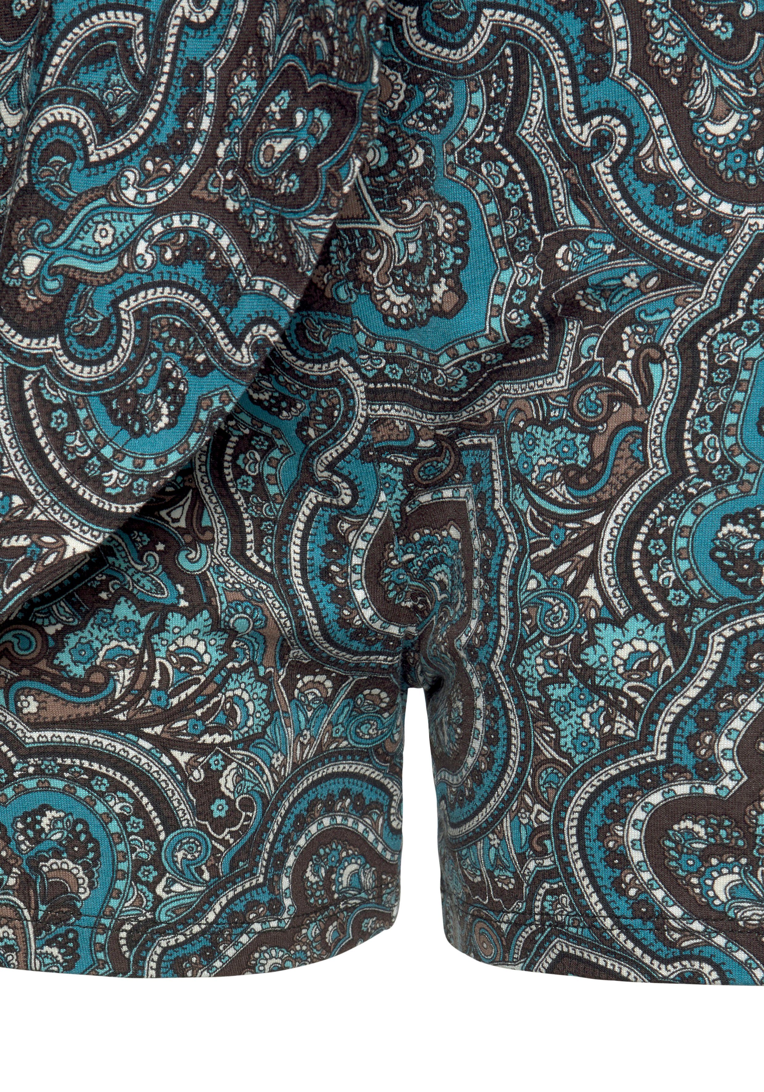 LASCANA Hosenrock mit Paisleydruck aus Viskosejersey kurzer Jerseyrock, Sommerrock mit fixierter Shorts, Skort, Minirock