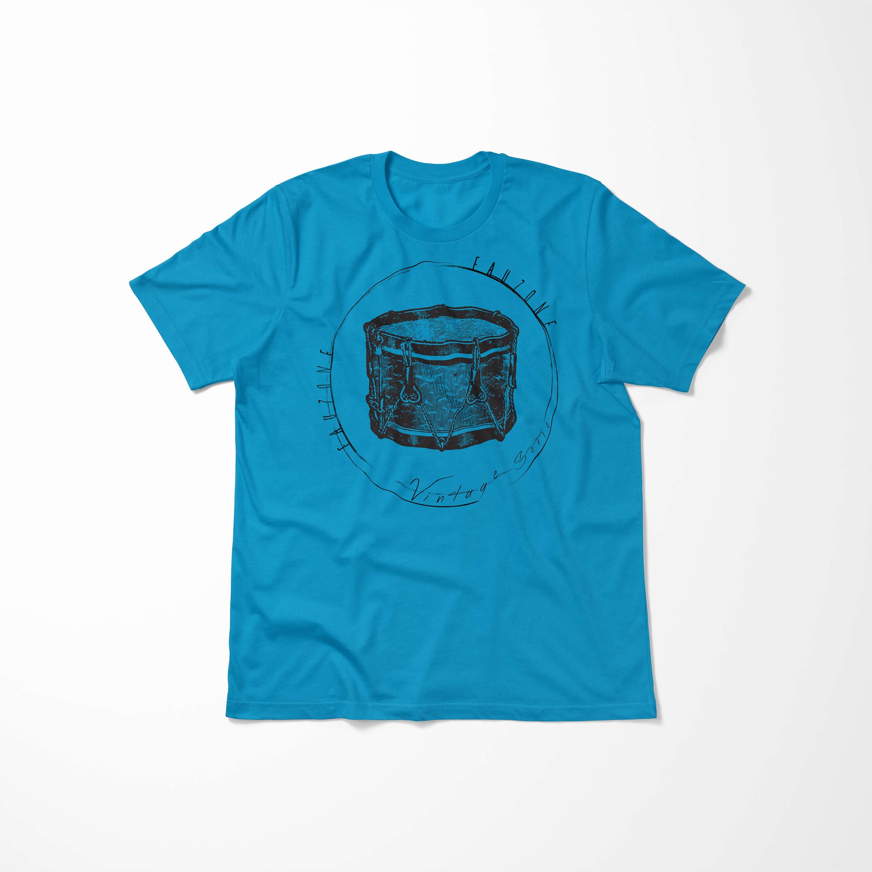 T-Shirt Art Vintage Trommel Atoll T-Shirt Herren Sinus