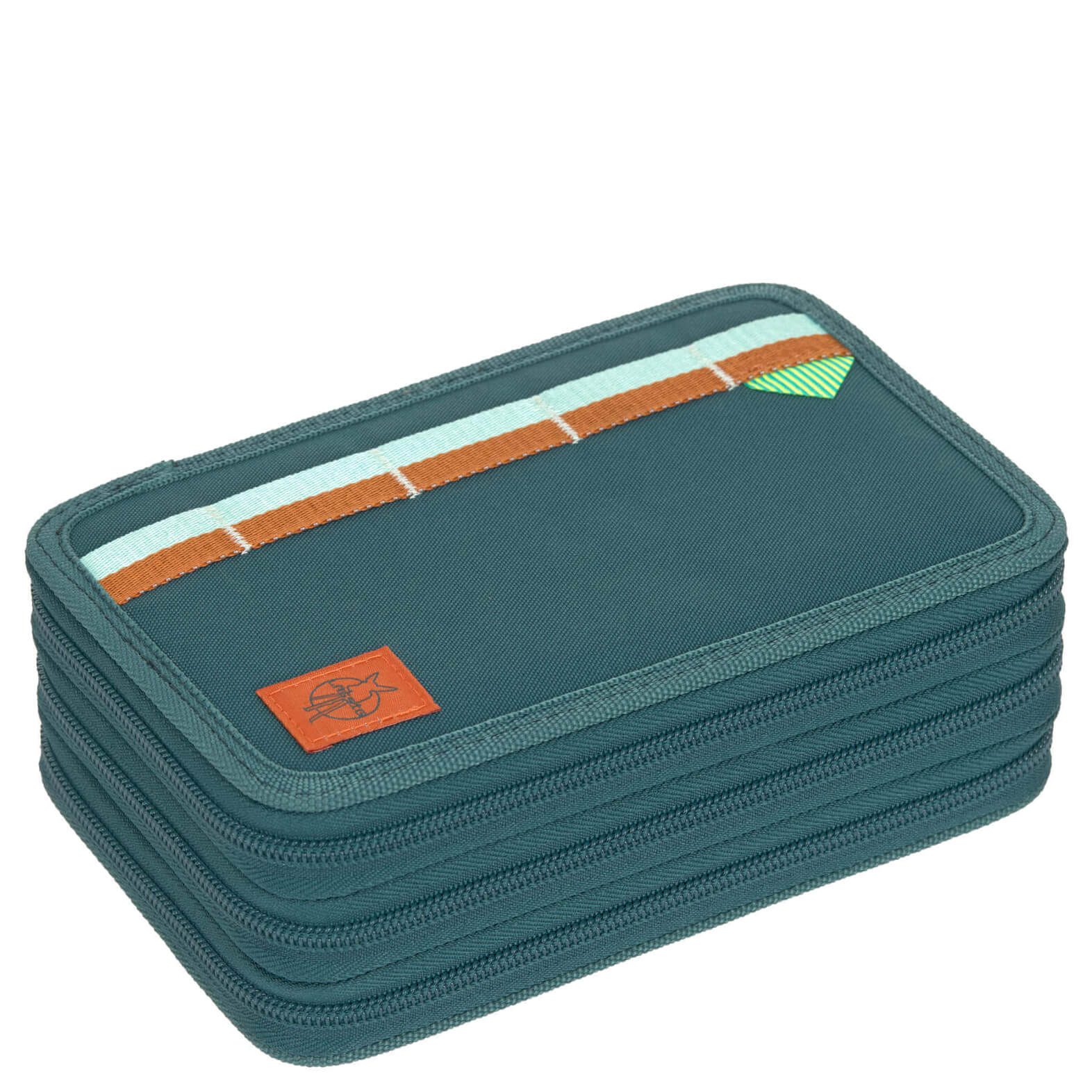 LÄSSIG Schulranzen School Triple Pencil Case - Mäppchen (Unique Dark Green)