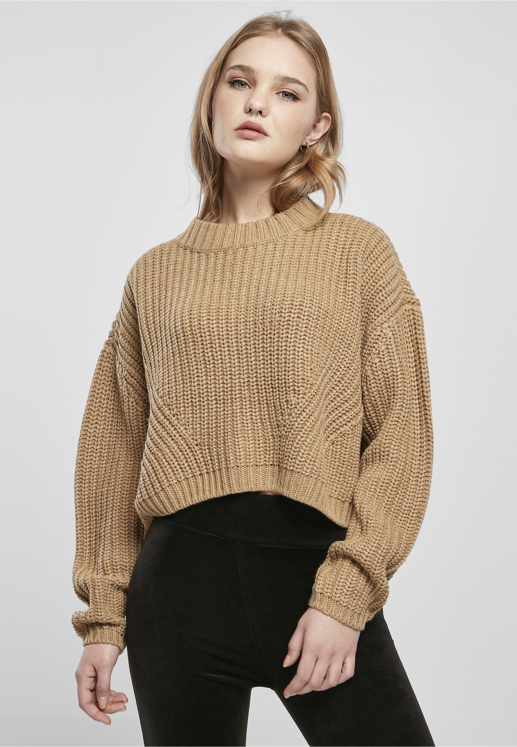 URBAN CLASSICS Sweatshirt Urban Classics Damen Ladies Wide Oversize Sweater (1-tlg) – Bild 5 von 5