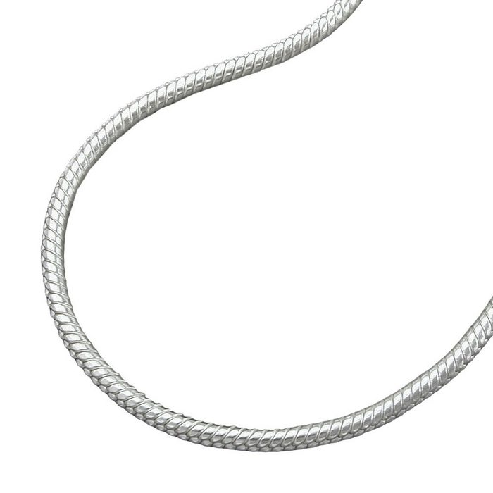 Erario D'Or Silberkette Anhängerkette Schlangenkette rund Silber 925 50 cm