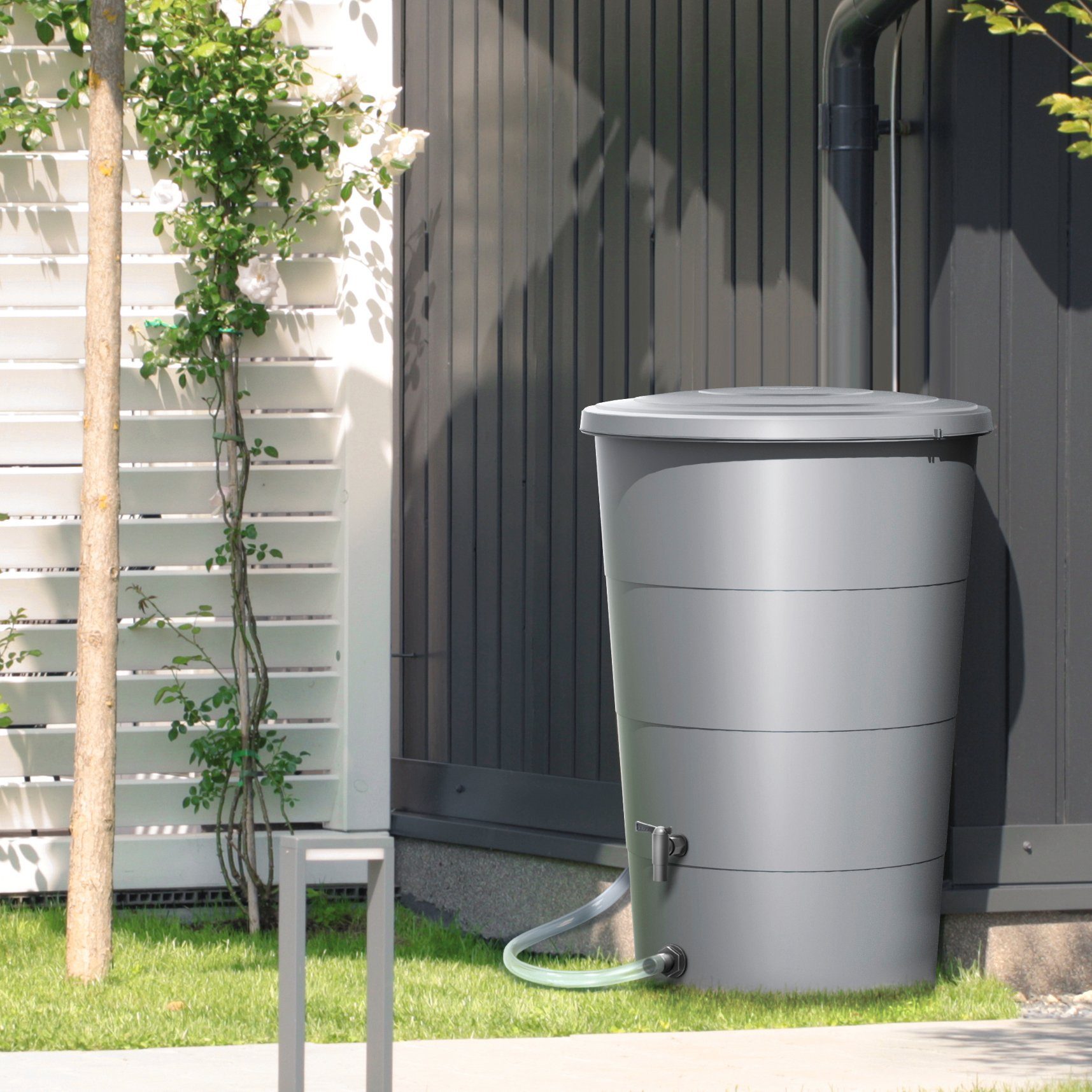 Prosperplast Regentonne Smooth, 160 l, ØxH: 60x87,8 cm, mit Deckel